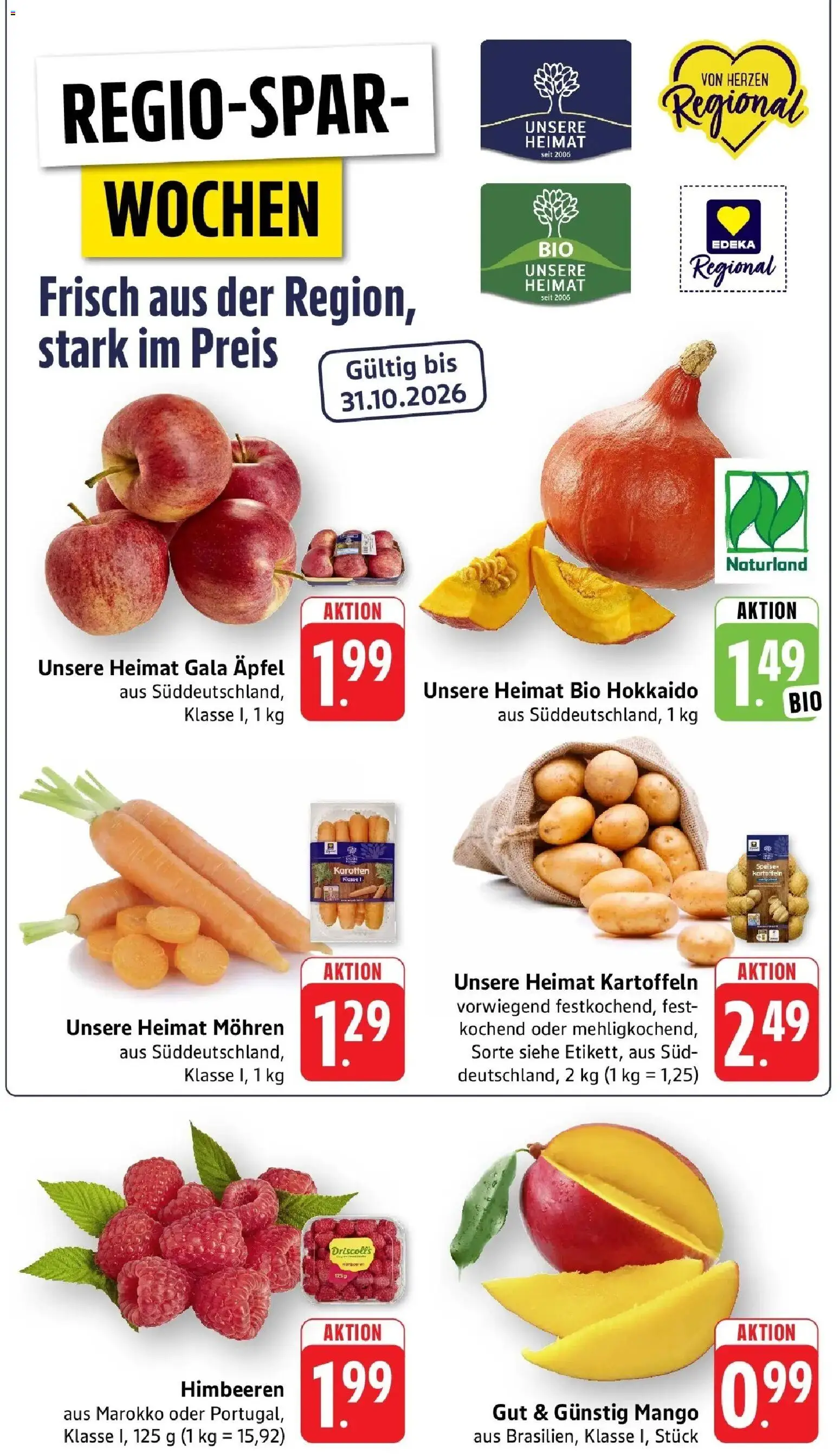 nah & gut Prospekt Offenburg-Zunsweier – gültig ab 12.10.2026 | Seite: 2 | Produkte: Himbeeren, Äpfel, Mohren, Mango