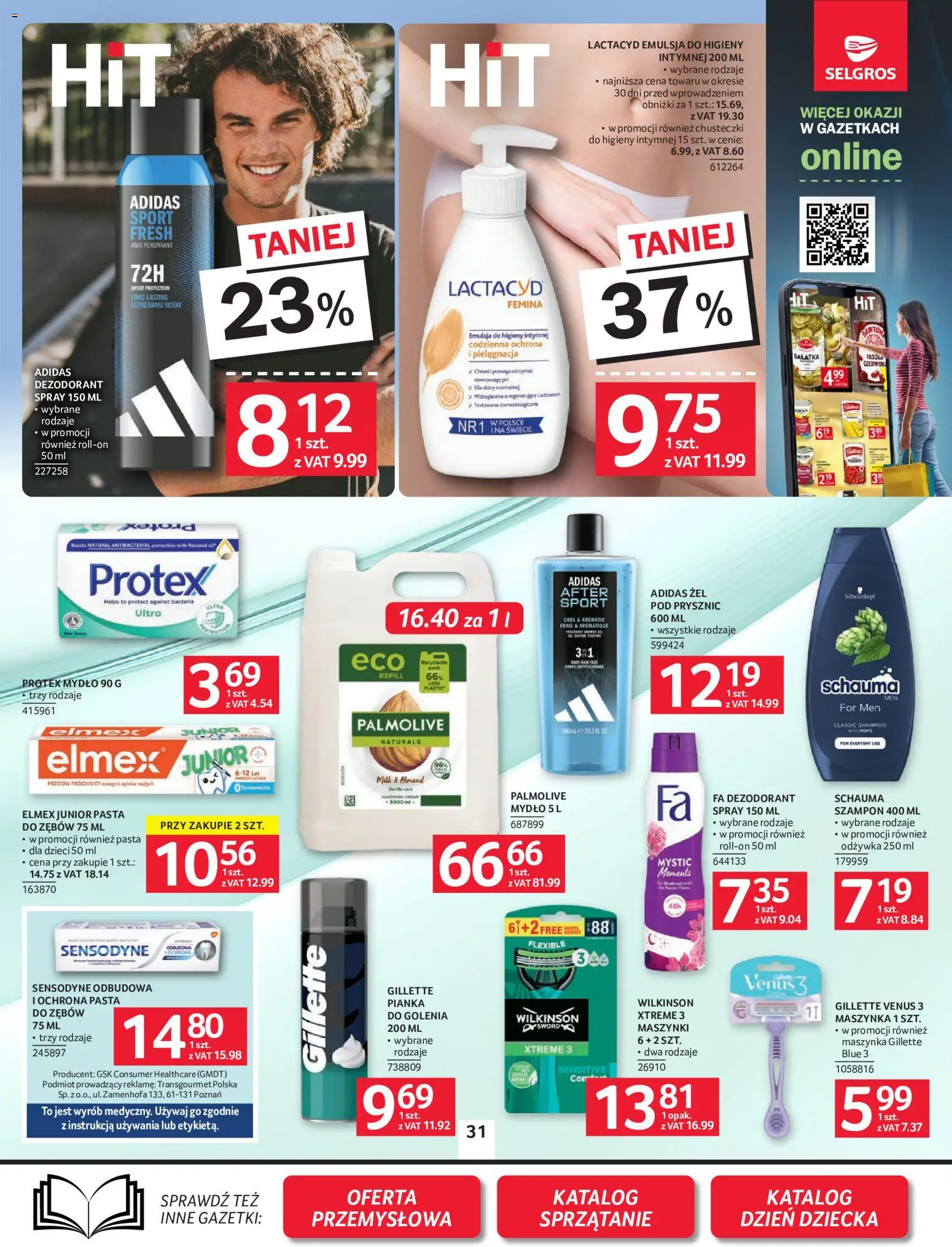 Selgros cash&carry gazetka od 21.05.2026 | Strona: 27 | Produkty: Gillette, Prysznic, Mydło, Dezodorant
