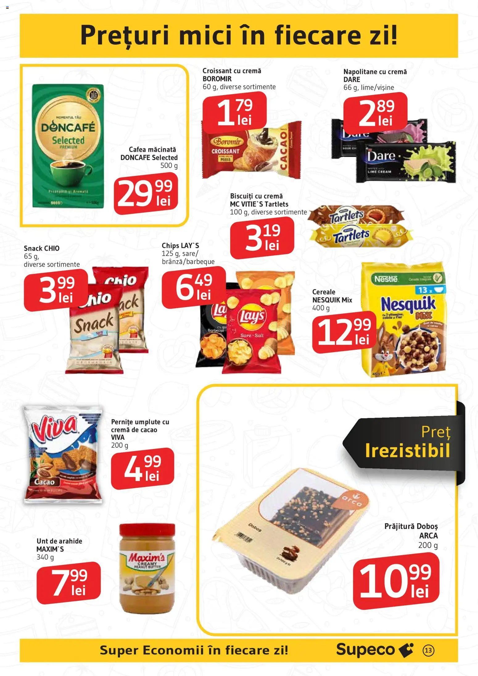 Noul catalog Supeco – valabil de la 06.08.2026 | Pagină: 13 | Produse: Mici, Unt de arahide, Cacao, Sare
