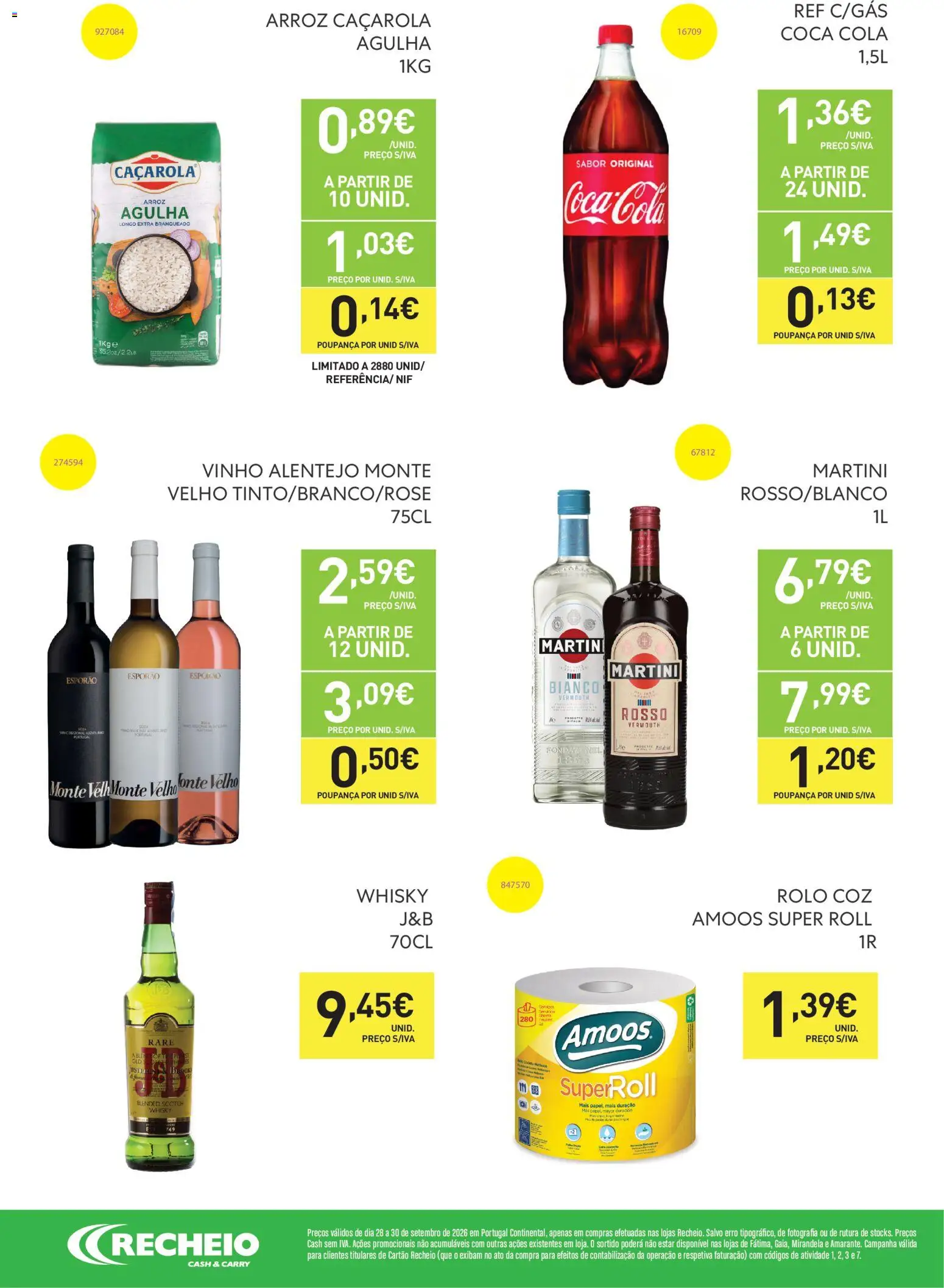 Recheio Dias Imperdíveis │ válido de 28/09/2026 | Página: 2 | Produtos: Whisky, Martini, Vinho, Arroz