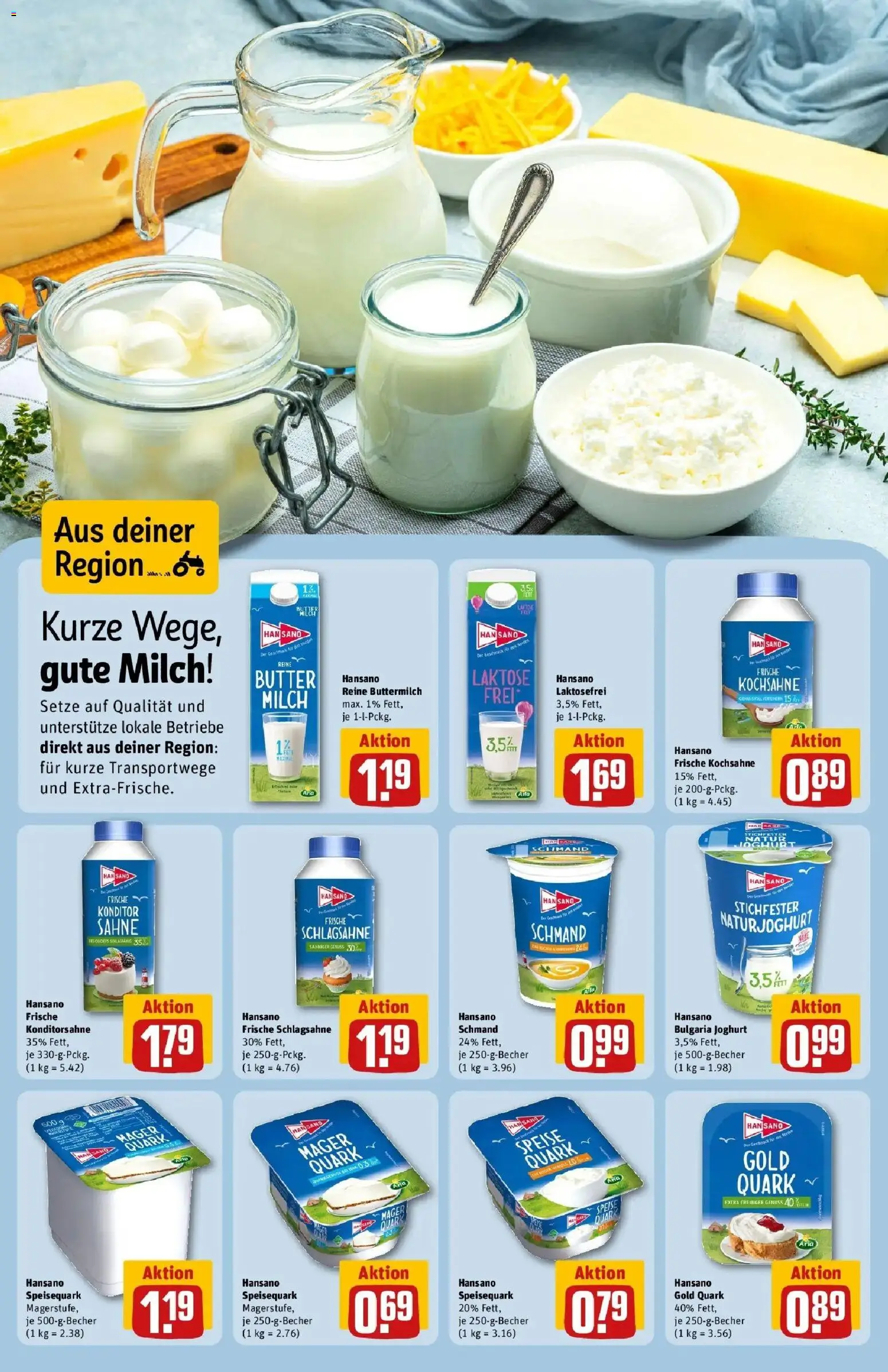 Rewe Prospekt Hamburg/Tonndorf – gültig ab 08.06.2026 | Seite: 14 | Produkte: Milch, Butter, Joghurt, Sahne