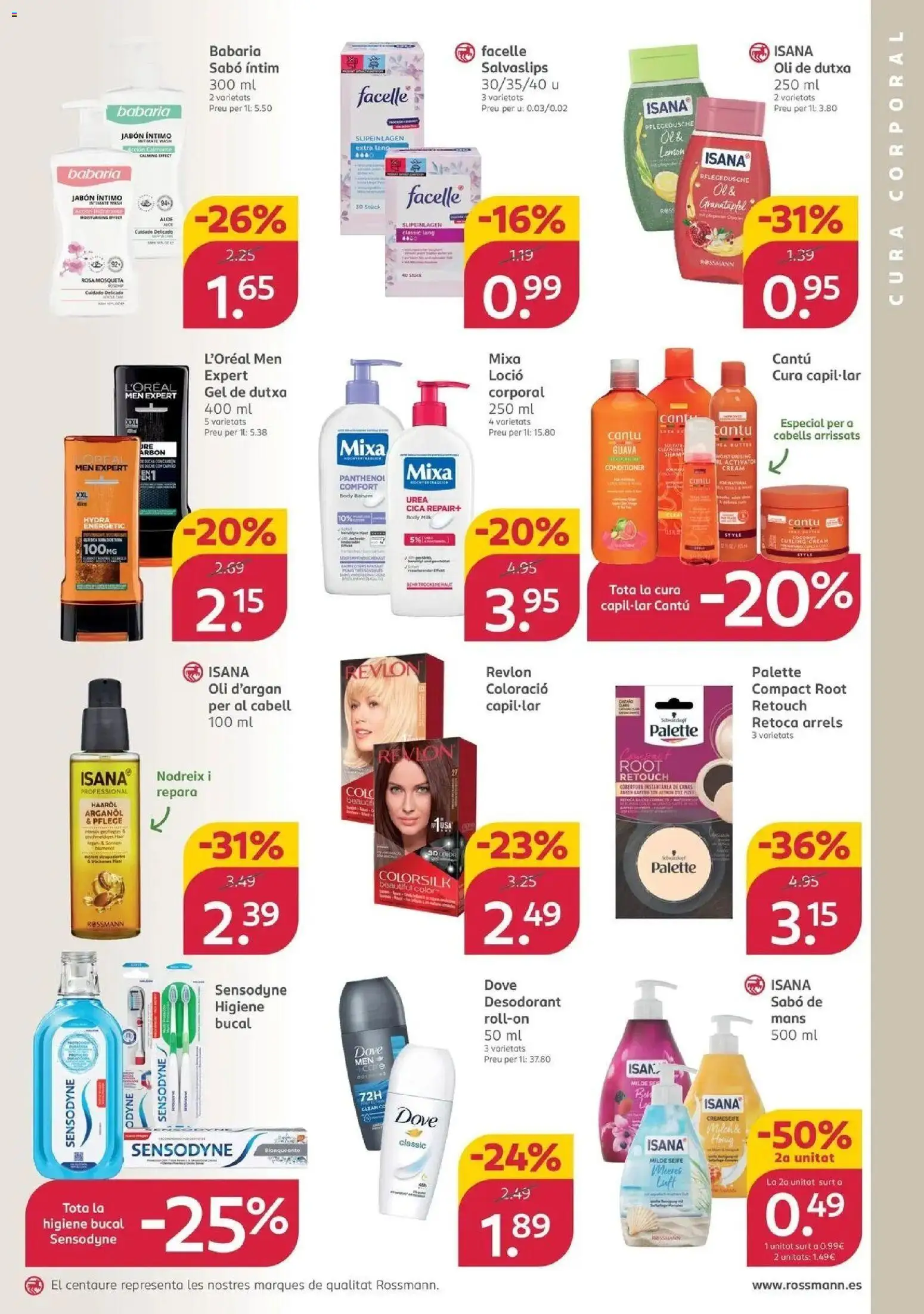 ROSSMANN - Digue-li Estalvi 28/09/2026 - 03/10/2026 | Página: 5 | Productos: Jabón, Salvaslips, Higiene bucal, Body