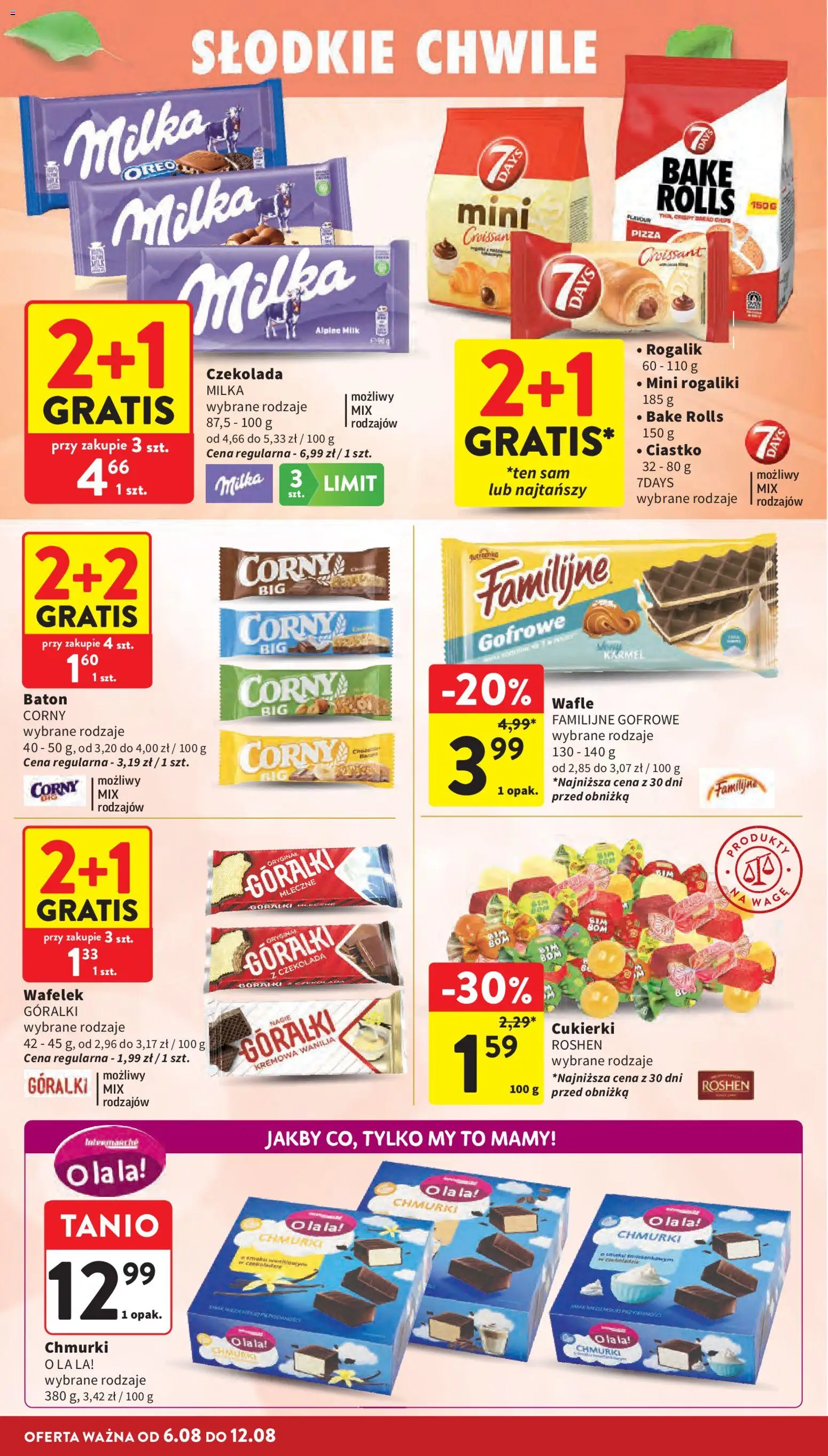 Intermarche gazetka od 06.08.2026 | Strona: 26 | Produkty: Milka, Baton, Czekolada, Pizza
