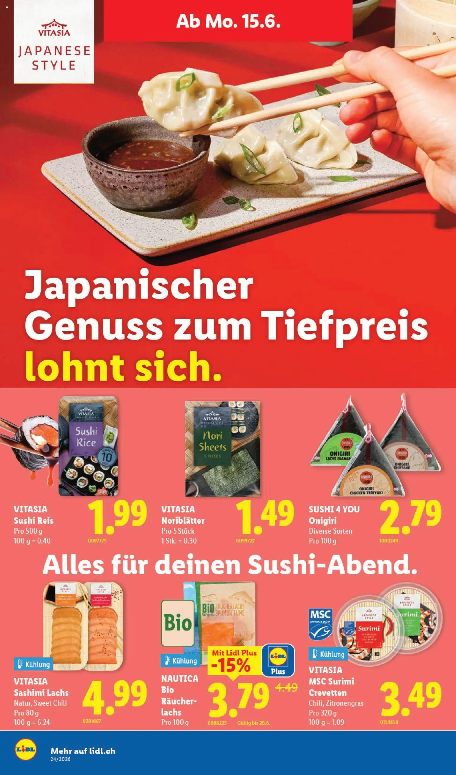 Lidl aktionen – gültig ab 11.06.2026 | Seite: 28 | Produkte: Lachs, Räucherlachs, Reis, Chili