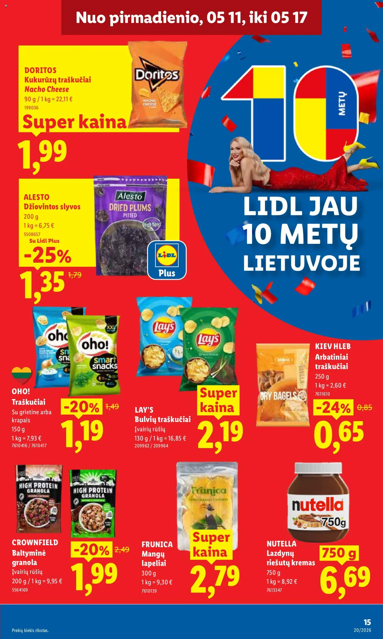 LIDL akcijos nuo 11.05.2026 | Puslapis: 15 | Prekių: Kremas, Grietinė, Traškučiai