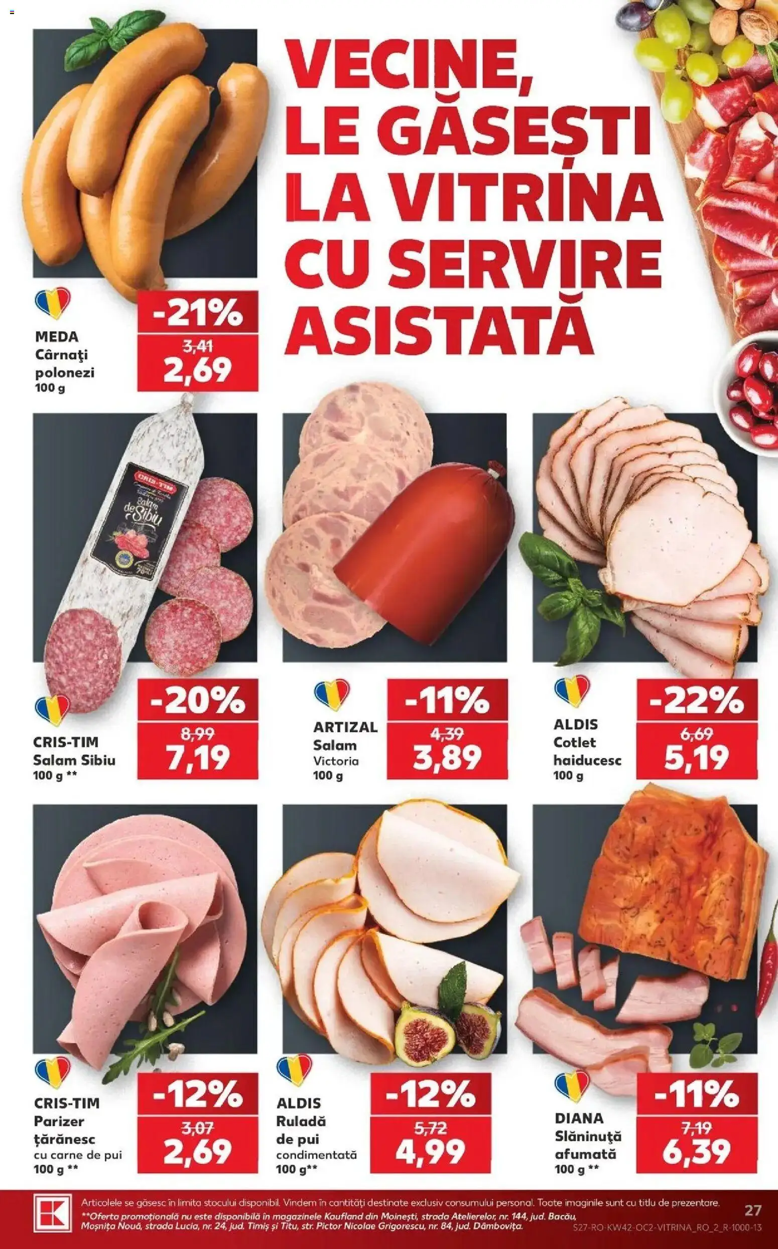 Kaufland Satu Mare 14.10.2026 - Revista si Oferta | Pagină: 27 | Produse: Cotlet, Carne De Pui, Parizer, Cârnați