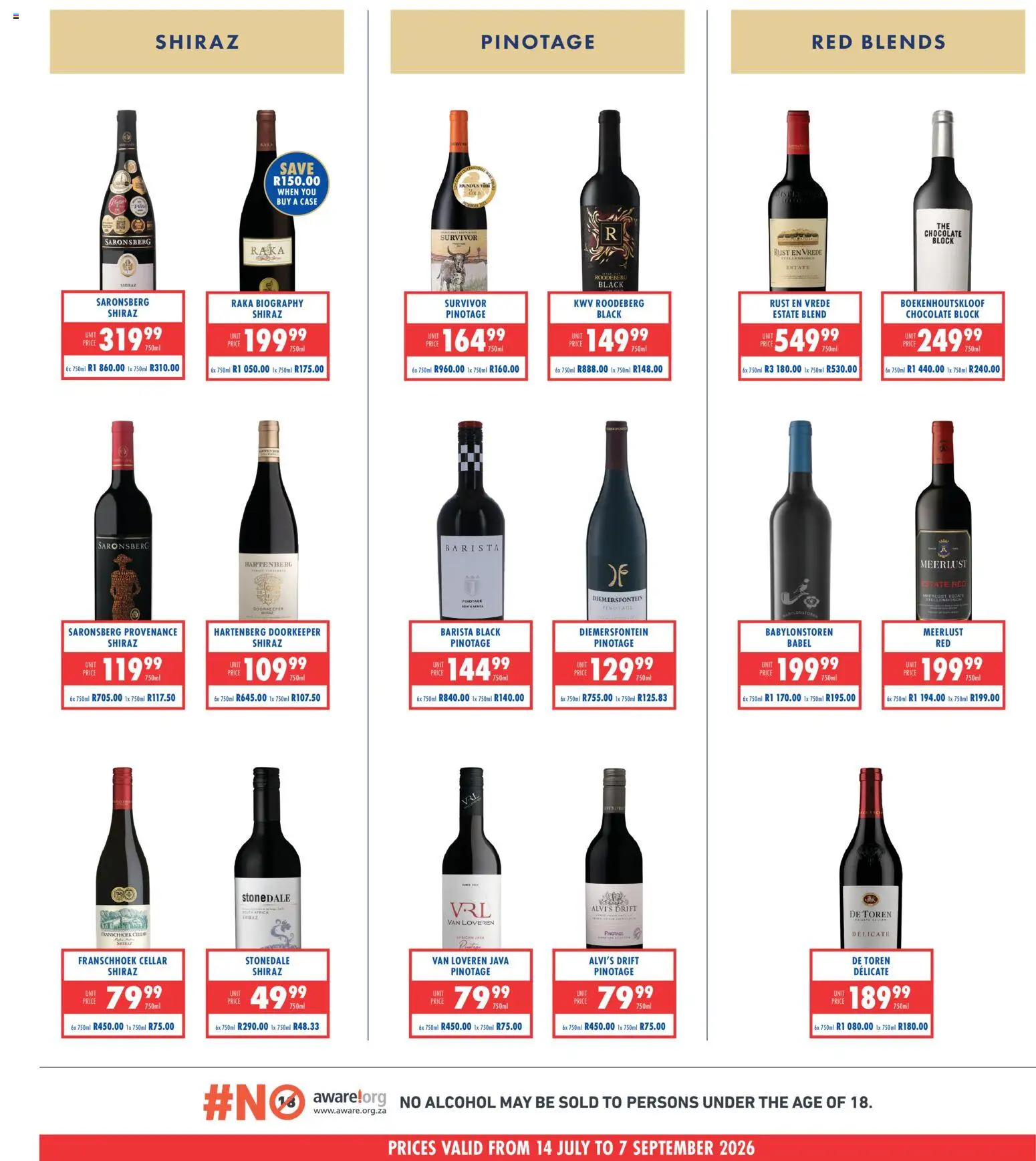 New Ultra Liquors catalogue – valid from 14/07/2026 | Page: 3 | Products: Case, Alcohol, Chocolate