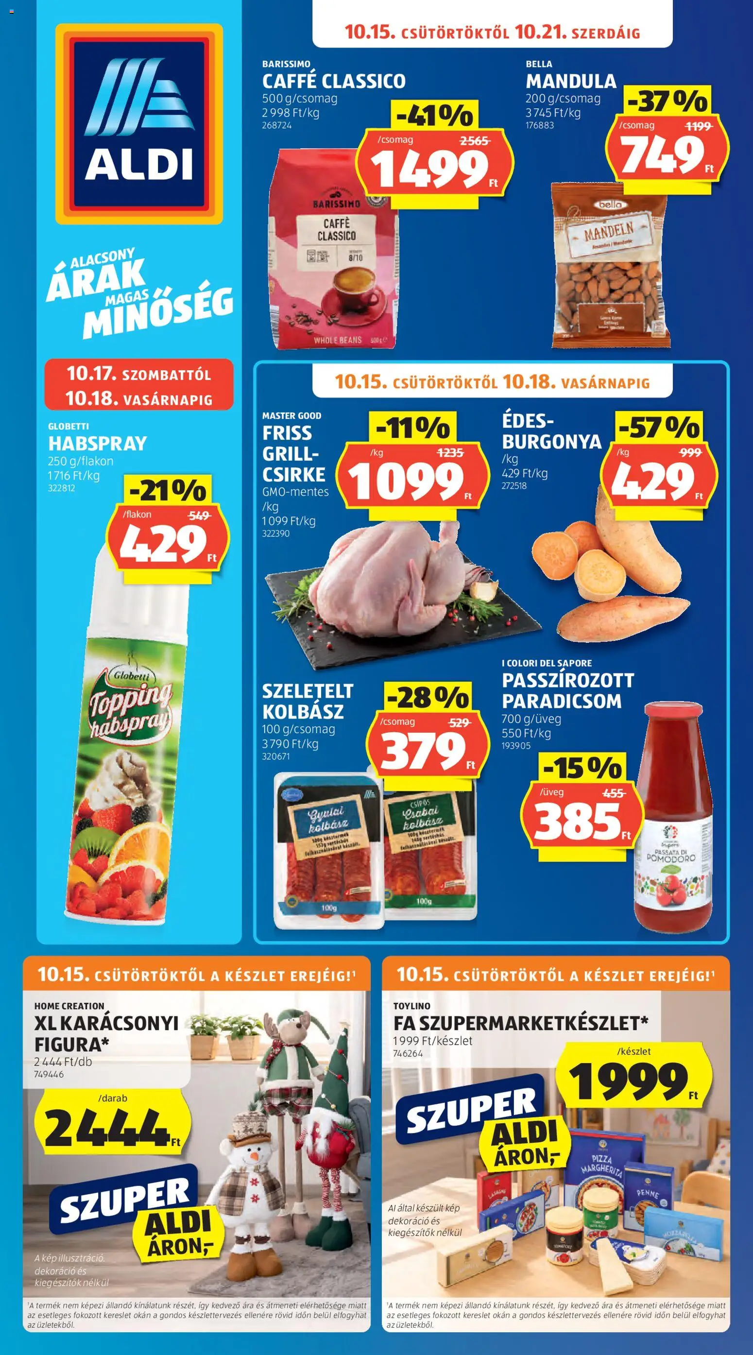 Aldi akciós ujság - amely érvényes a következő dátumtól: 2026.10.15. | Oldal: 1