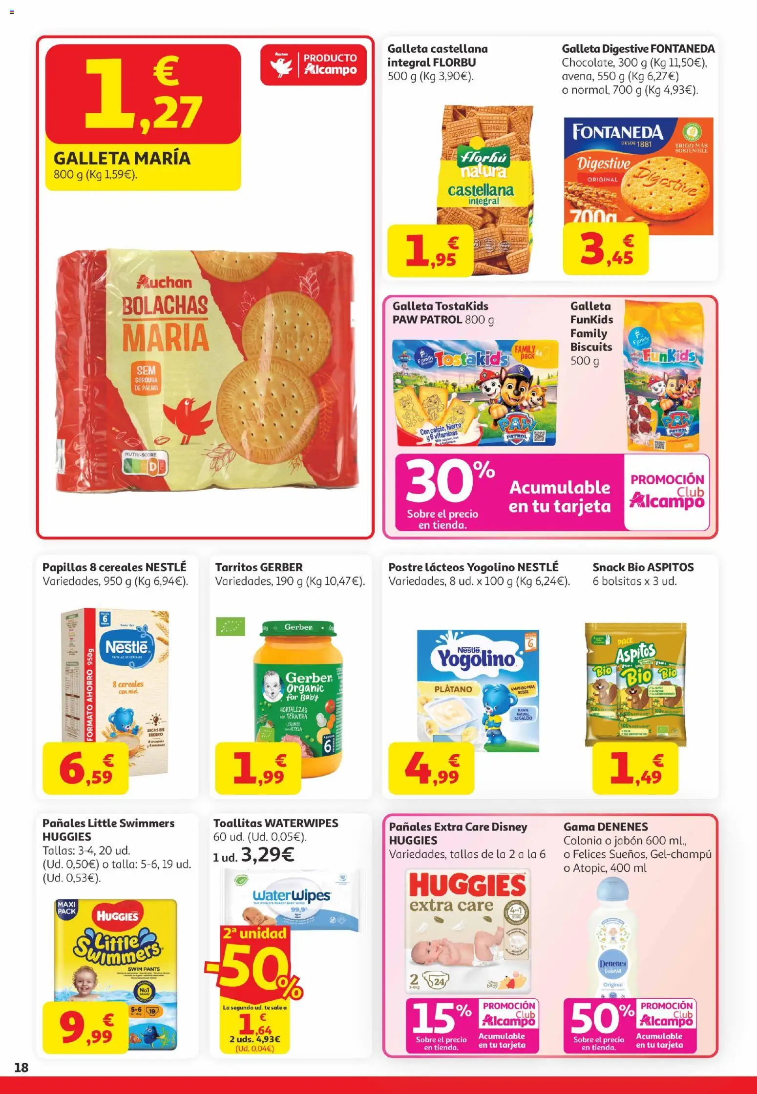 Alcampo Canarias │ válido desde el 21.04.2026 | Página: 18 | Productos: Ψηφιακή κάμερα, Jabón, Cereales, Té