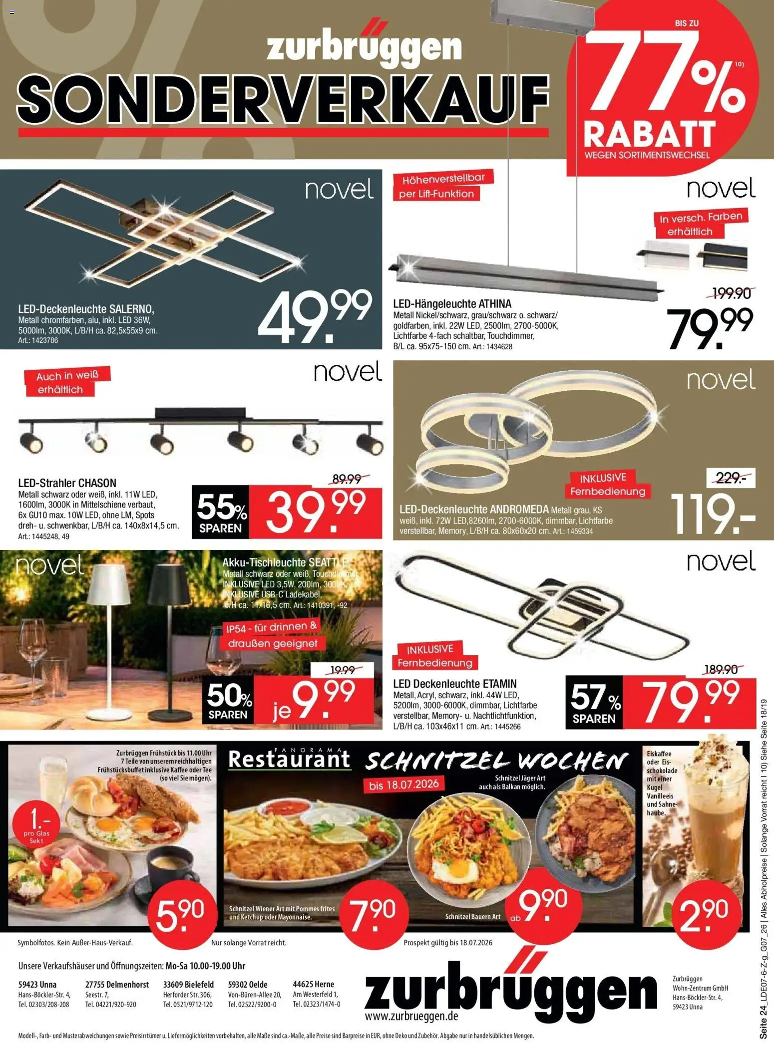 Zurbrüggen Sonderverkauf – gültig ab 09.07.2026 | Seite: 48 | Produkte: Kaffee, Sekt, Sahne, Uhr