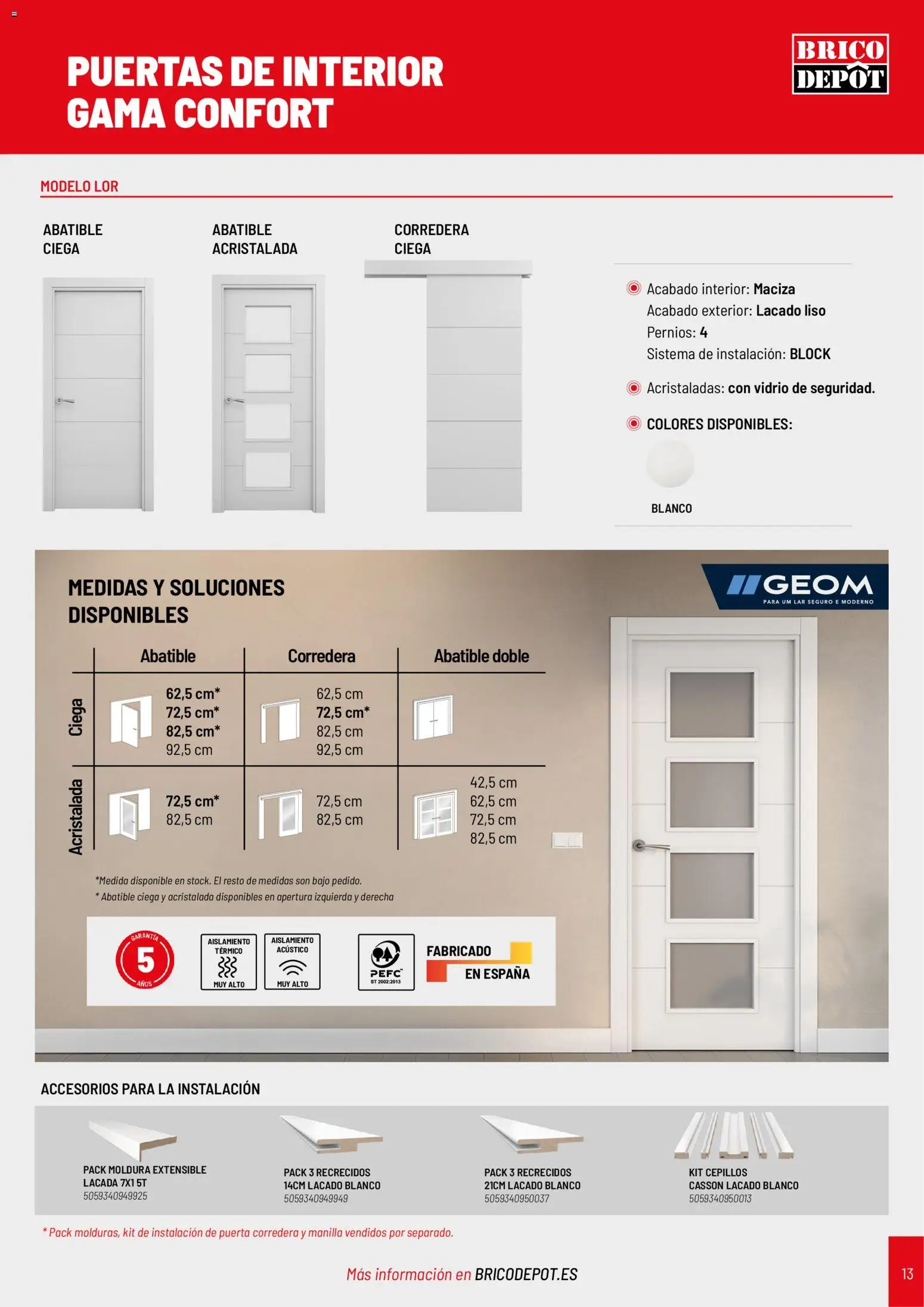 Brico Depôt Puertas y Ventanas │ válido desde el 07/10/2026 | Página: 13 | Productos: Puertas