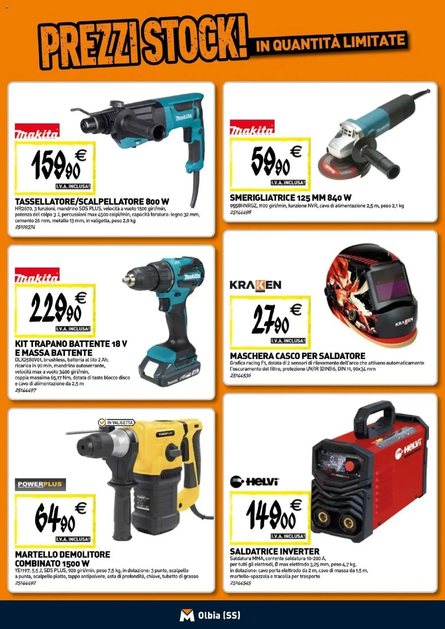 Nuovo TECNOMAT catalogo Olbia dal 24/09/2026 > offerte anteprima 🛍️ | Pagina: 20 | Prodotti: Maschera, Smerigliatrice, Batteria, Cemento