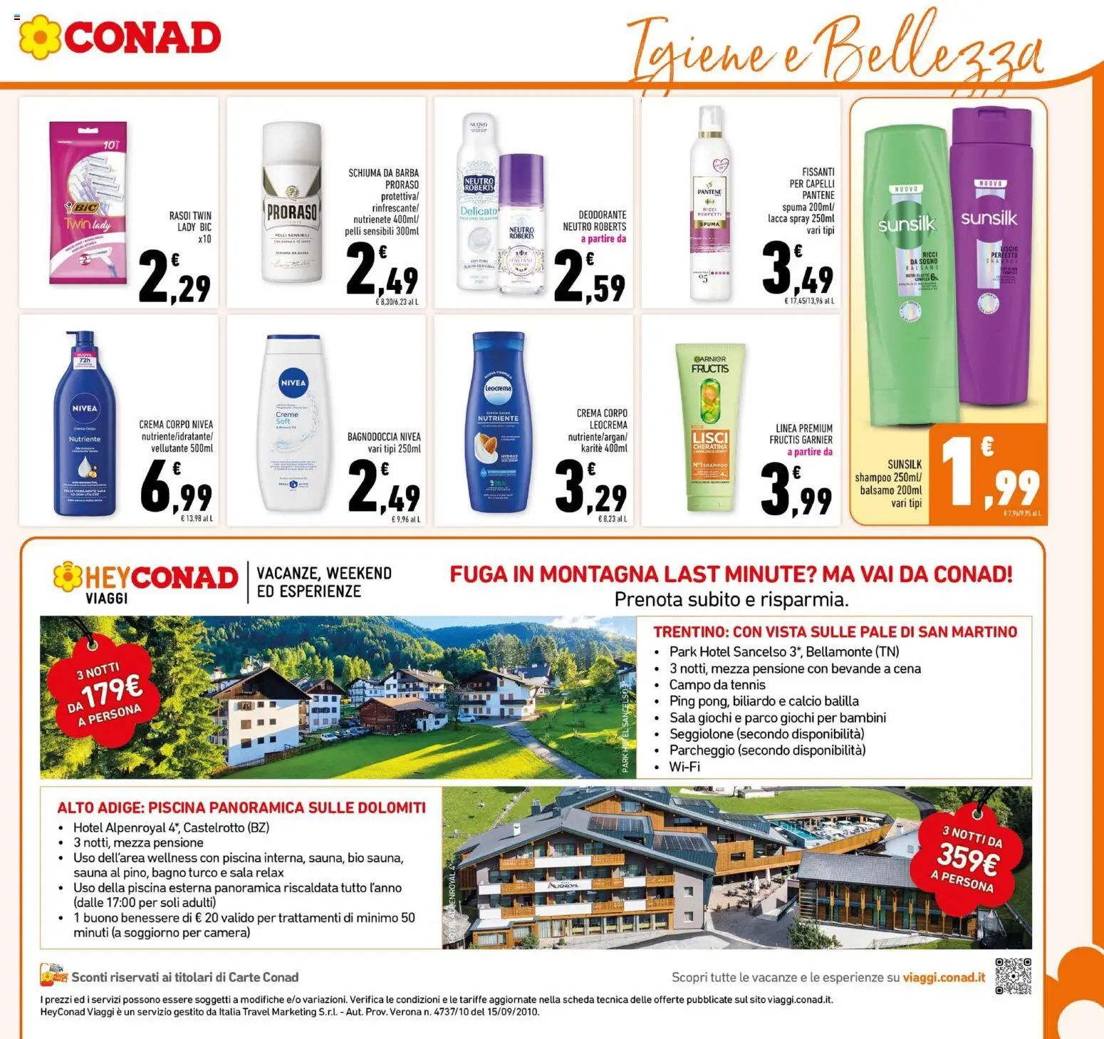 Volantino Conad del 10/08/2026 | Pagina: 17 | Prodotti: Schiuma, Crema, Schiuma da barba, Deodorante