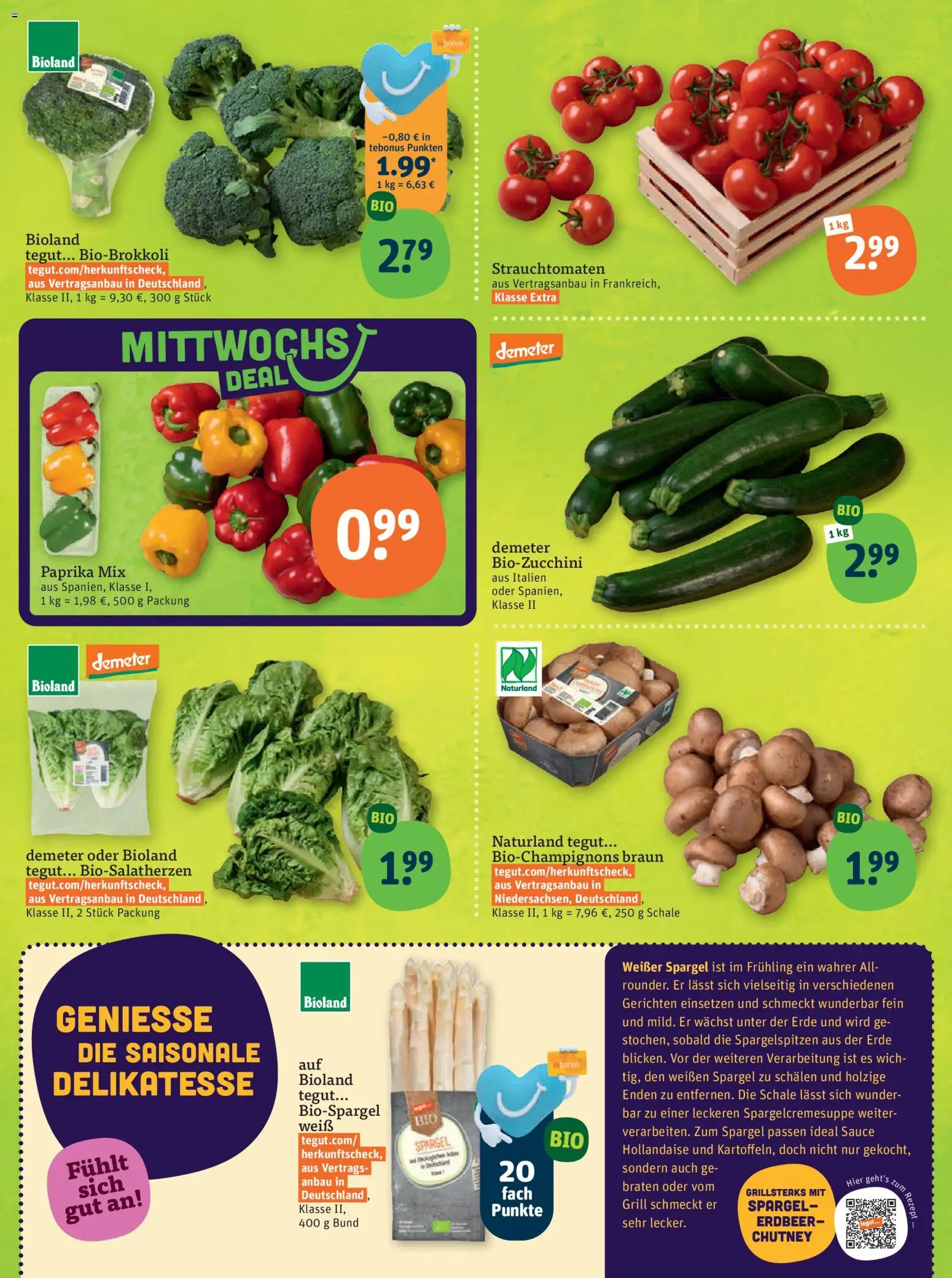 Tegut Prospekt – gültig ab 26.05.2026 | Seite: 4 | Produkte: Grill, Spargel, Paprika