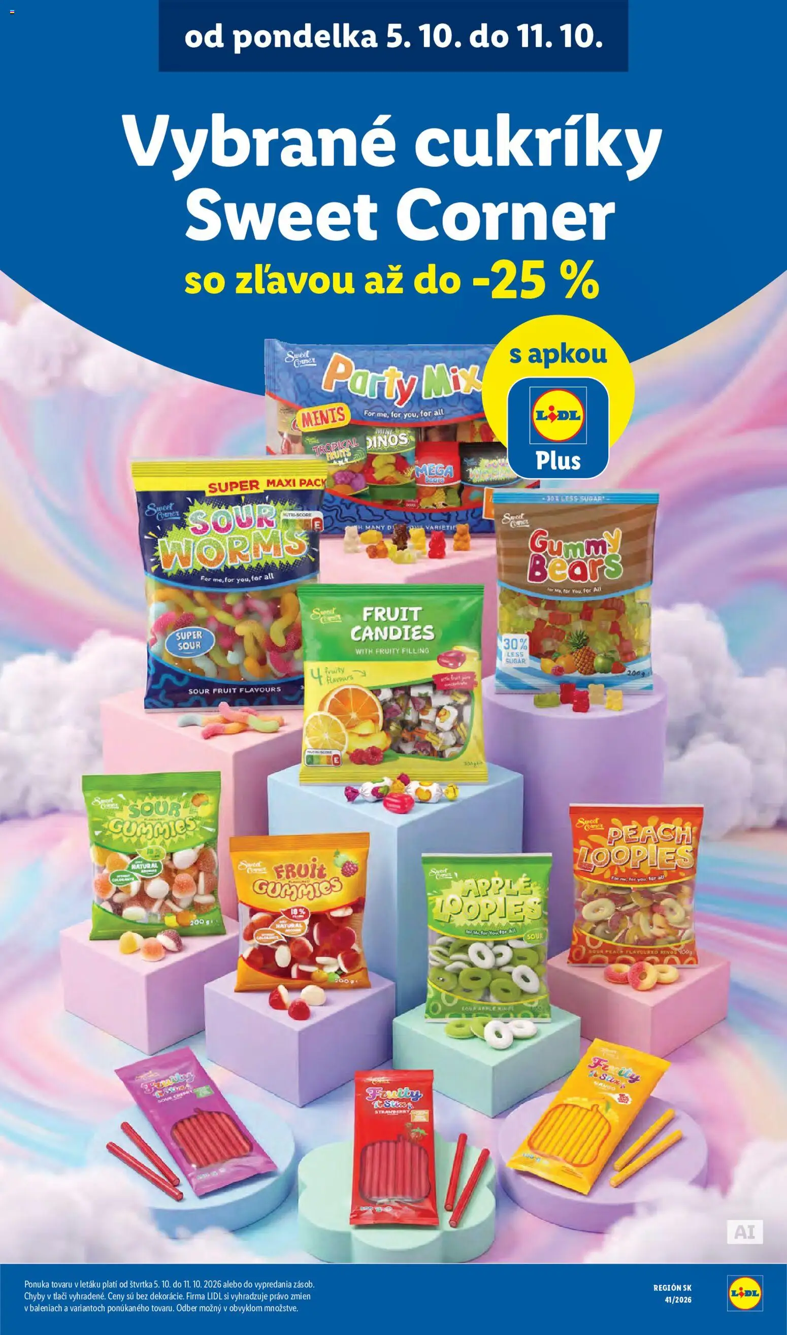 Nové Lidl akcie – leták je platný od 05.10.2026 | Strana: 40 | Produkty: Apple, Cukríky