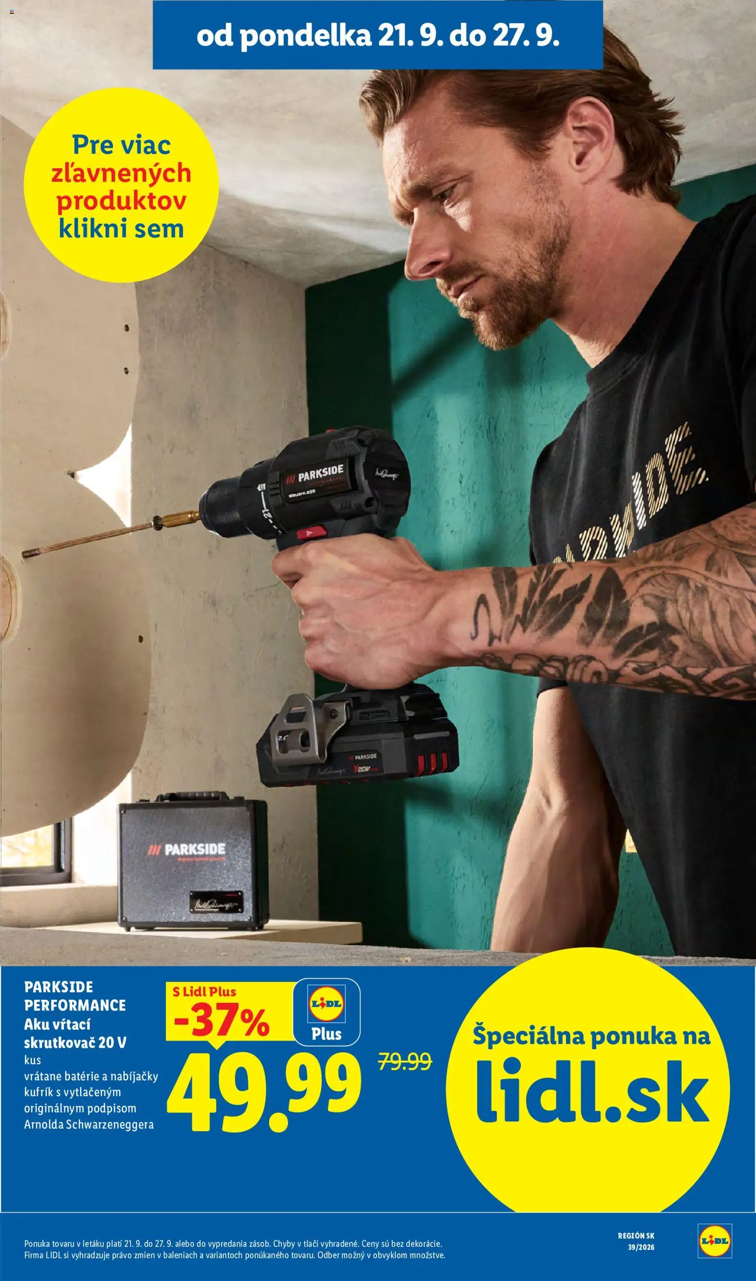 Nové Lidl akcie – leták je platný od 21.09.2026 | Strana: 51 | Produkty: Skrutkovač, Aku, Parkside, Parkside aku