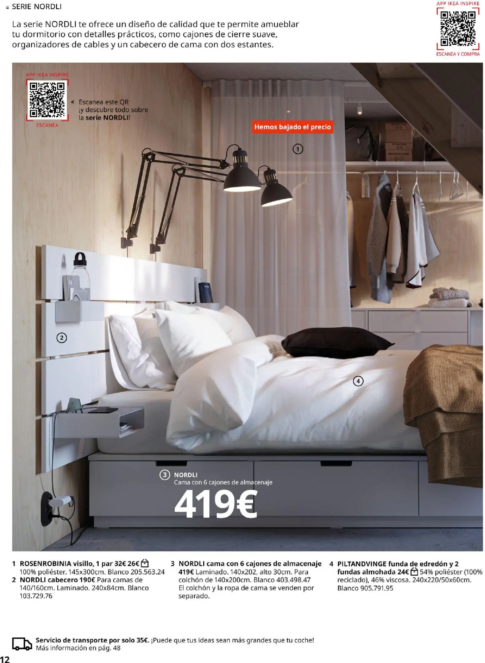 Catálogo IKEA Muebles para el dormitorio │ válido desde el 01/02/2026 | Página: 12 | Productos: Té, Colchon, Funda, Ropa de cama
