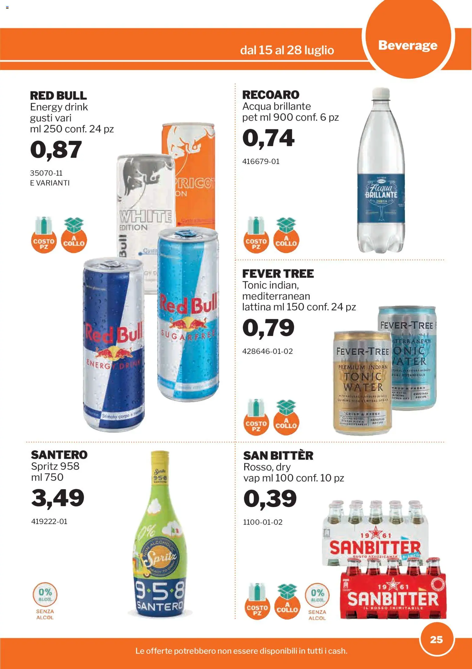 Volantino Sogegross del 15/07/2026 | Pagina: 25 | Prodotti: Acqua, Red Bull