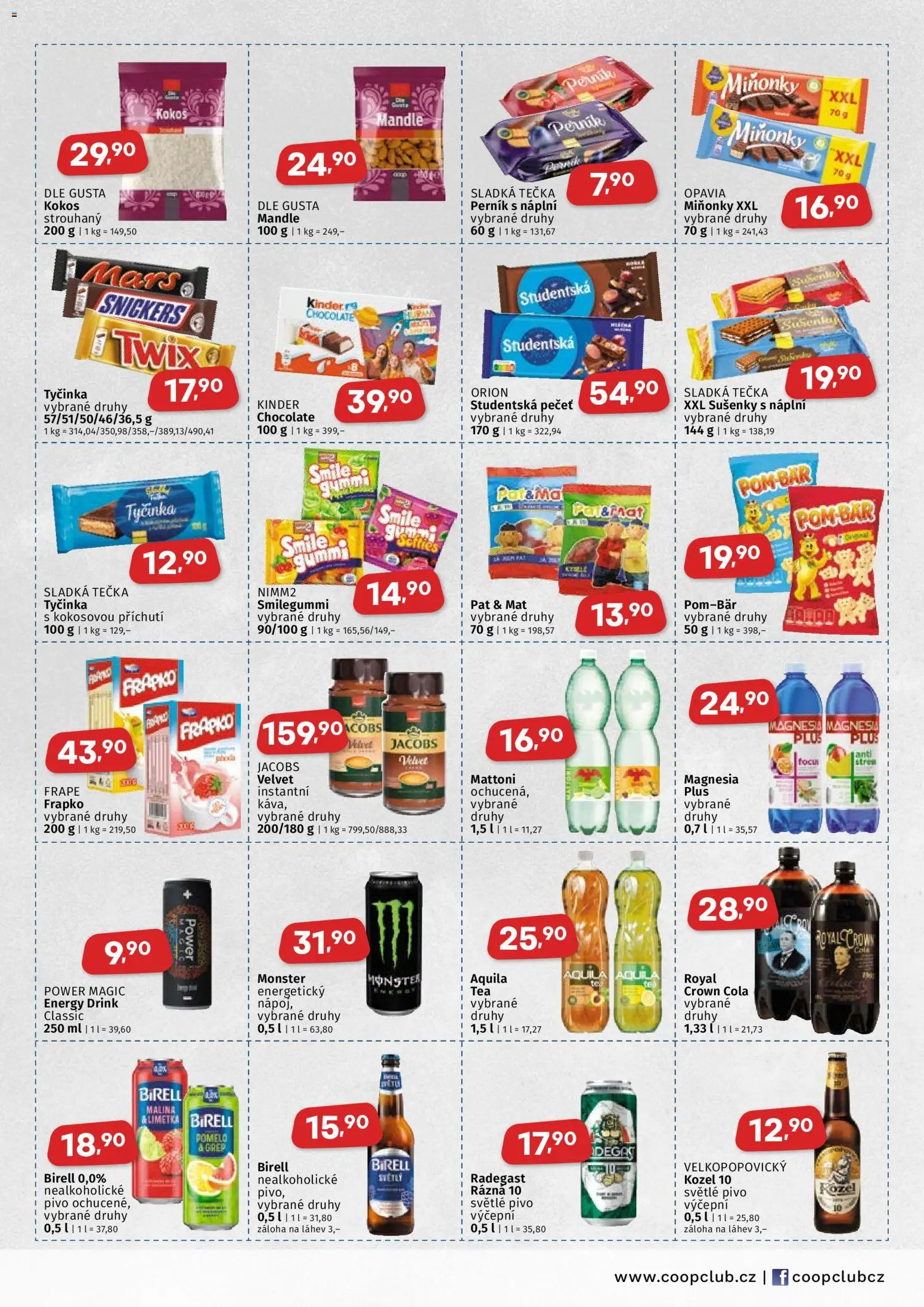 Coop leták - Východočeský region od 20.05.2026 | Strana: 3 | Produkty: Grep, Velvet, Cola, Energy drink