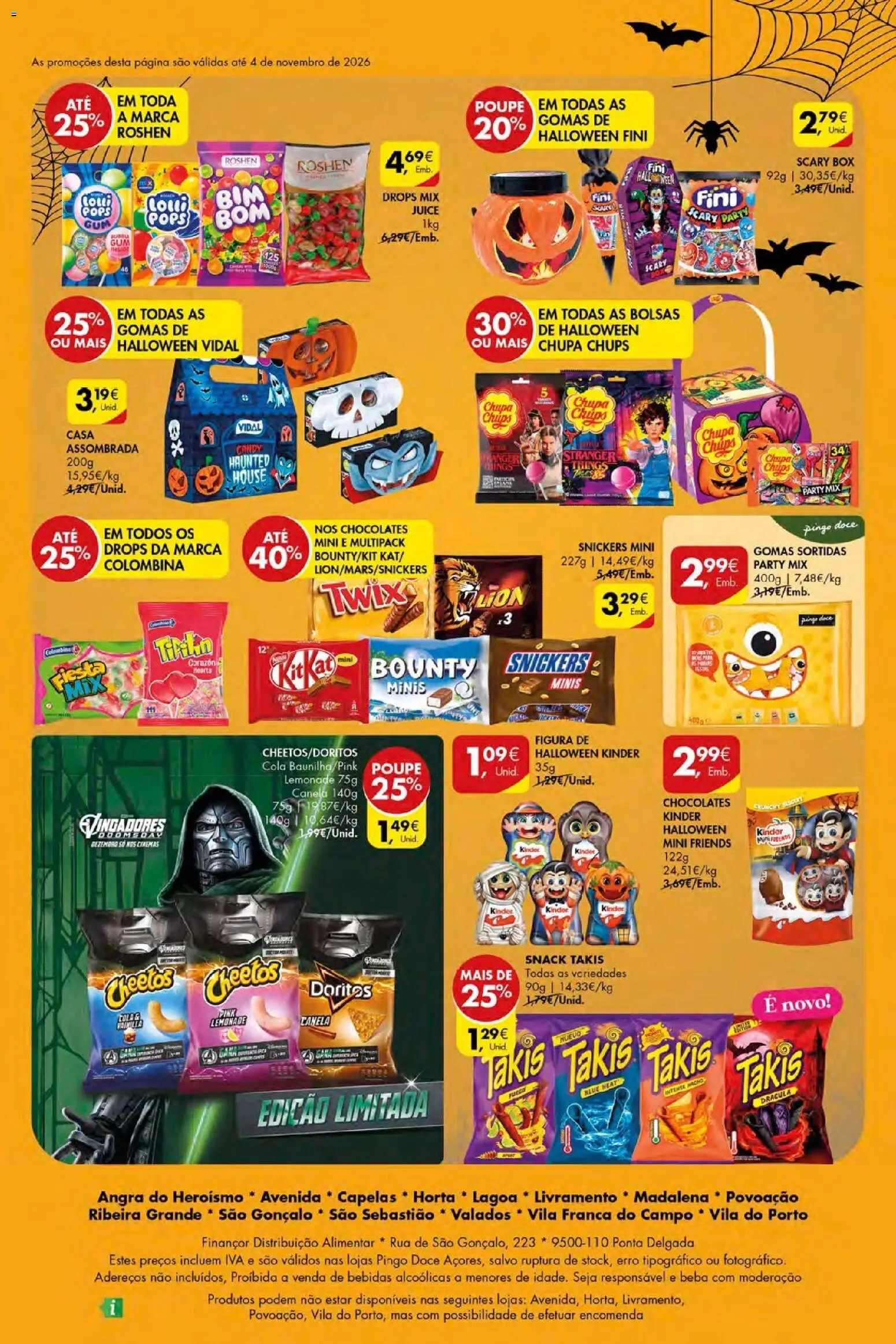 Pingo Doce folheto Poupe Esta Semana Açores │ válido de 22/10/2026 | Página: 32 | Produtos: Bebidas, Chocolates, Canela, Gomas