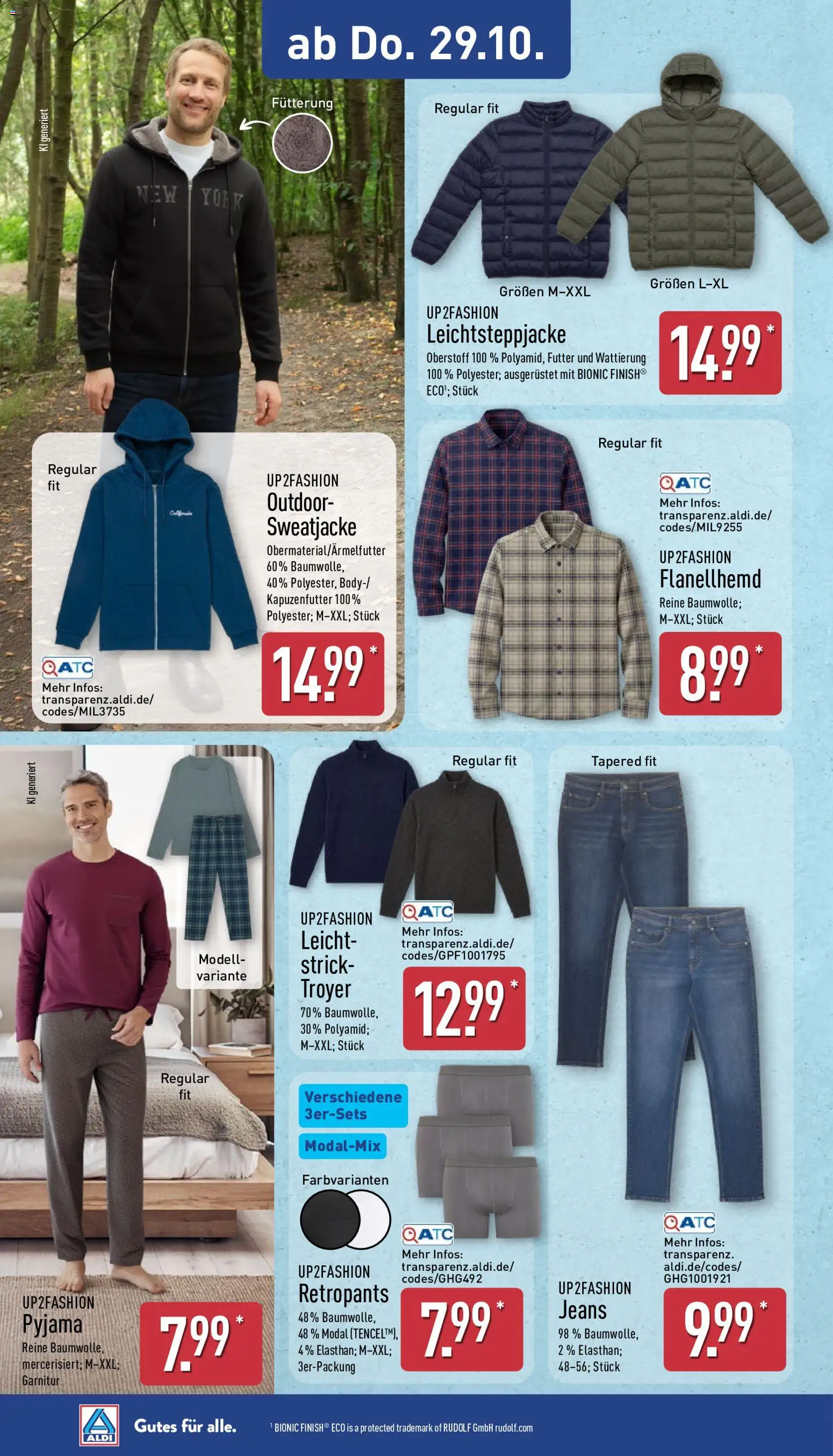 Aldi Prospekt – gültig ab 26.10.2026 | Seite: 13 | Produkte: Shirt, Up2fashion, Sweatshirt, Pyjama
