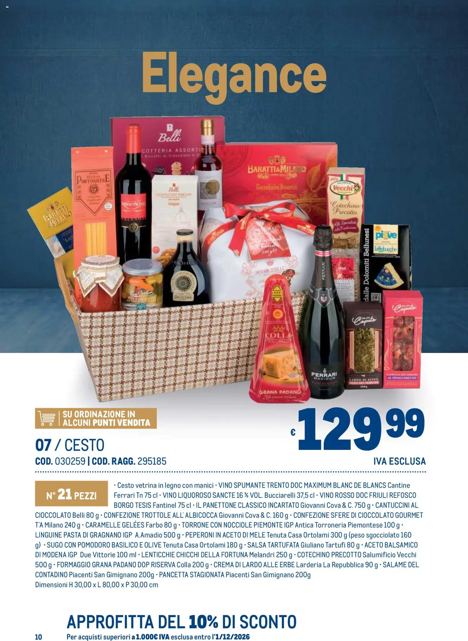 Volantino Metro del 19/10/2026 | Pagina: 10 | Prodotti: Vino, Nocciole, Spumante, Aceto