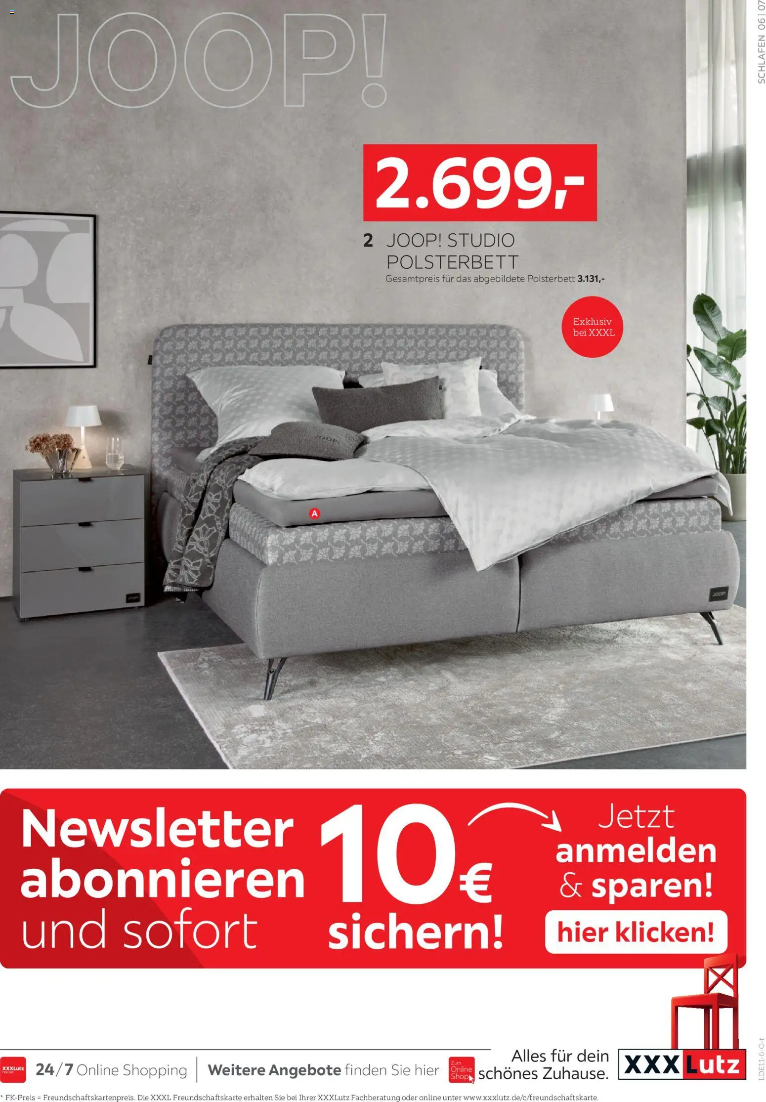 XXXLutz JOOP! Aktionswochen – gültig ab 17.10.2026 | Seite: 7 | Produkte: Schwebetürenschrank, Boxspringbett
