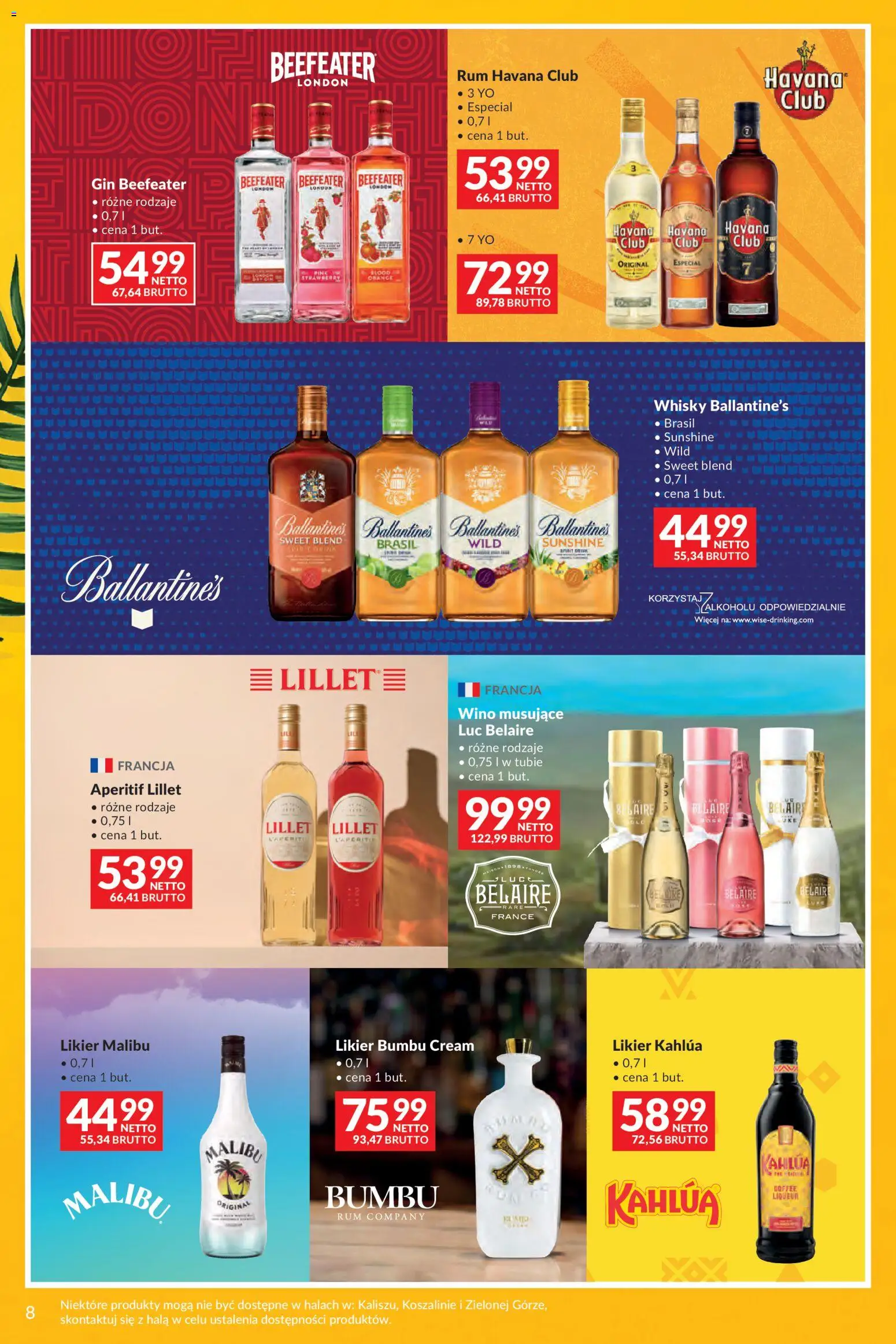 Makro gazetka - Summer drinks od 07.07.2026 | Strona: 8 | Produkty: Wino, Rum, Gin, Kahlua