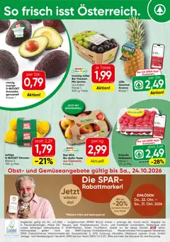 Spar Obst & Gemüse ab 19.10.2026 gültig