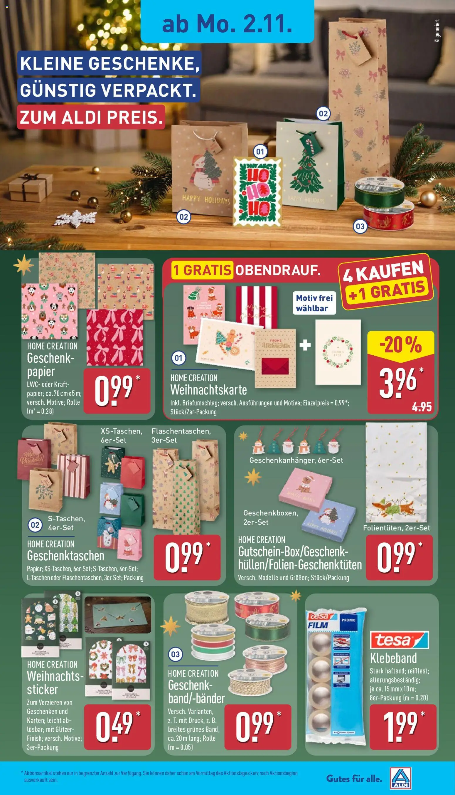 Aldi Prospekt – gültig ab 02.11.2026 | Seite: 2 | Produkte: Home creation