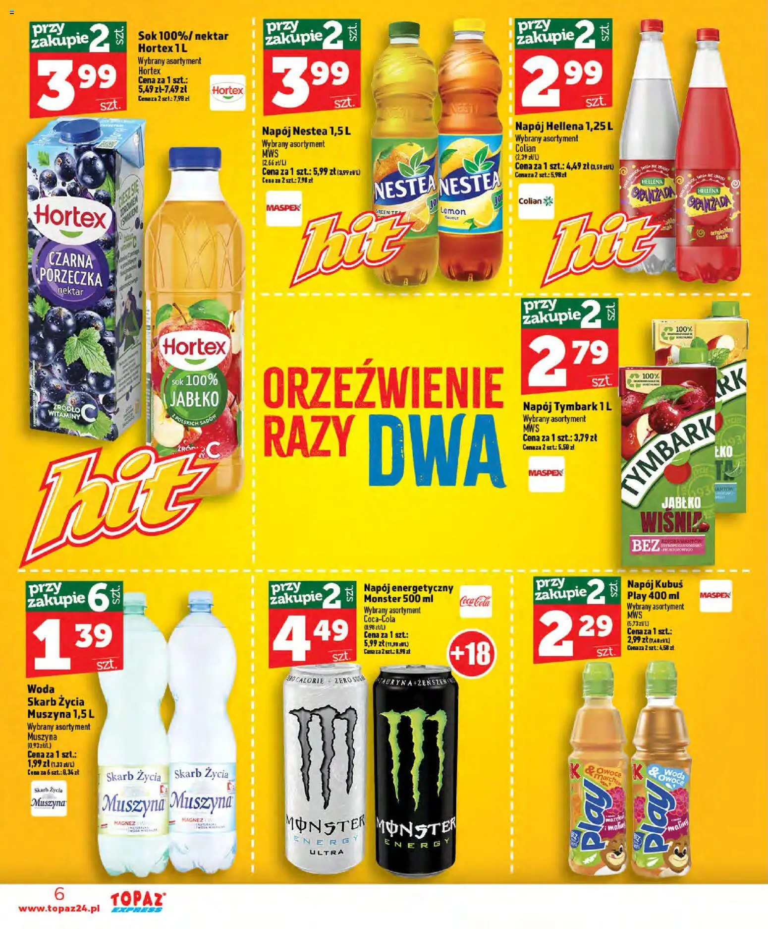 Topaz gazetka - Express od 30.07.2026 | Strona: 6 | Produkty: Coca cola, Porzeczka, Sok, Owoce