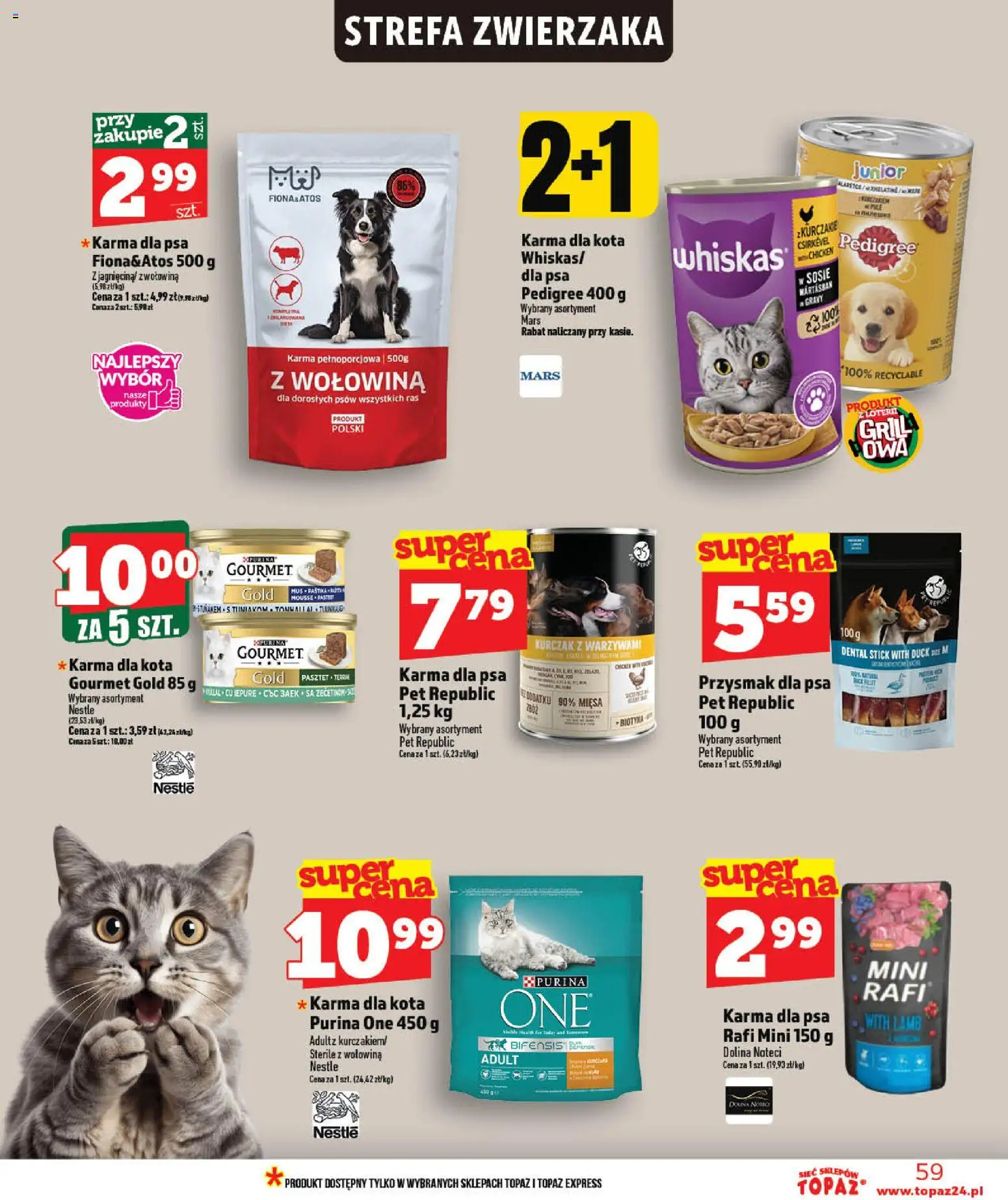Topaz gazetka - MAZ od 28.05.2026 | Strona: 59 | Produkty: Kurczak, Grill, Pedigree, Karma dla kota