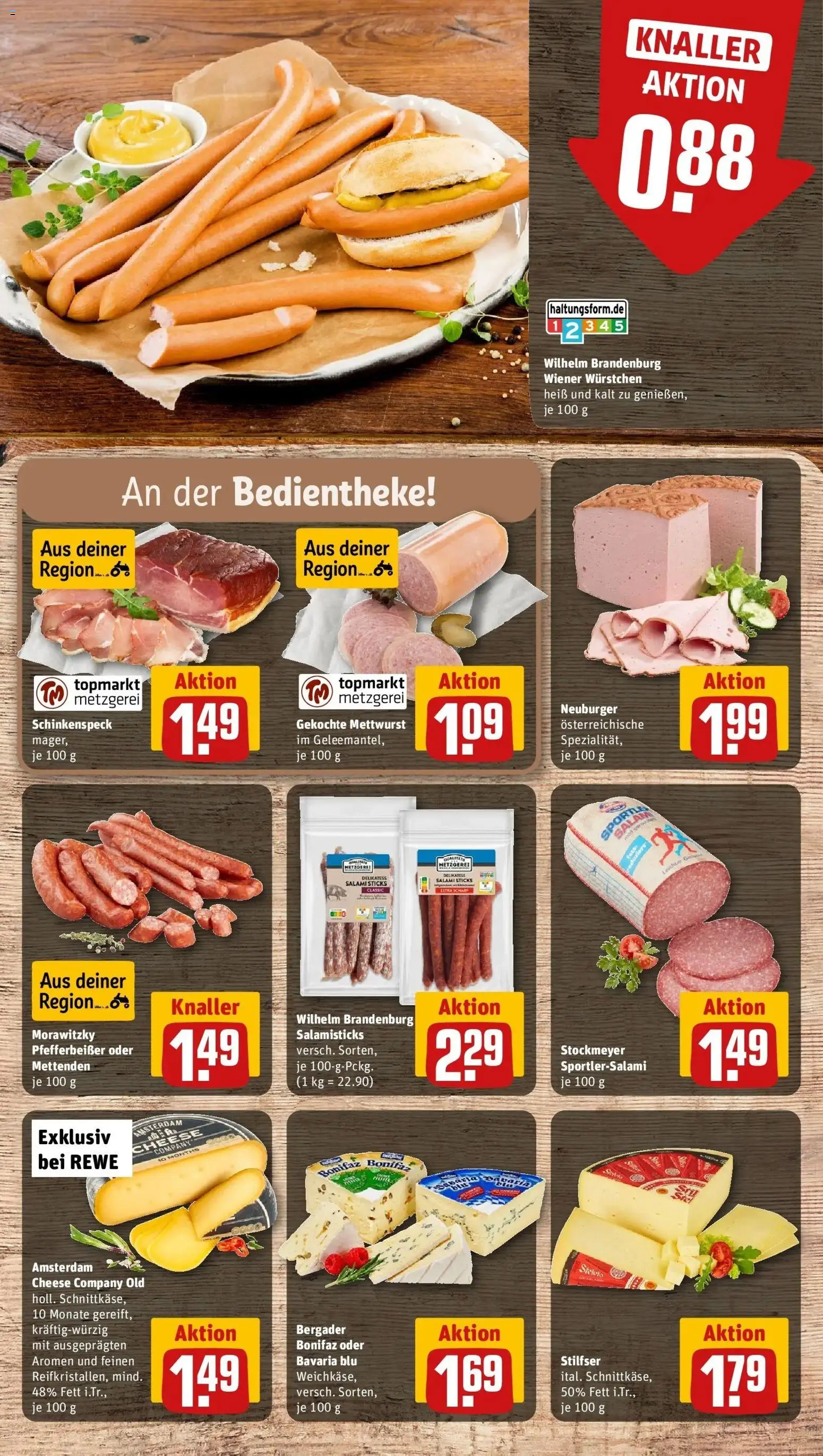 Rewe Prospekt Diez – gültig ab 27.07.2026 | Seite: 10 | Produkte: Wiener wurstchen, Salami, Morawitzky