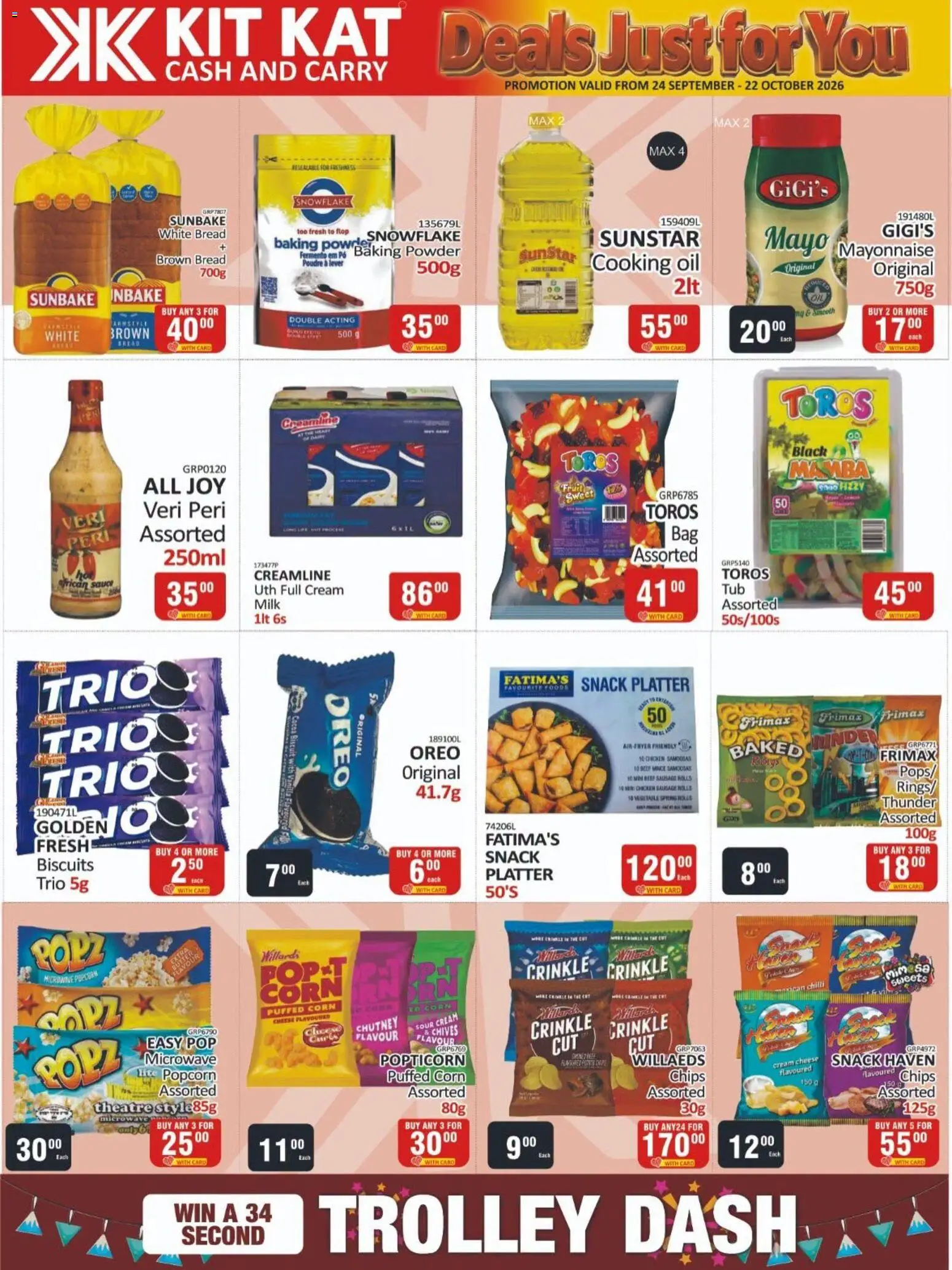 New KIT KAT Cash & Carry catalogue – valid from 24/09/2026 | Page: 1 | Products: Cream cheese, Bread, Chicken, Popcorn