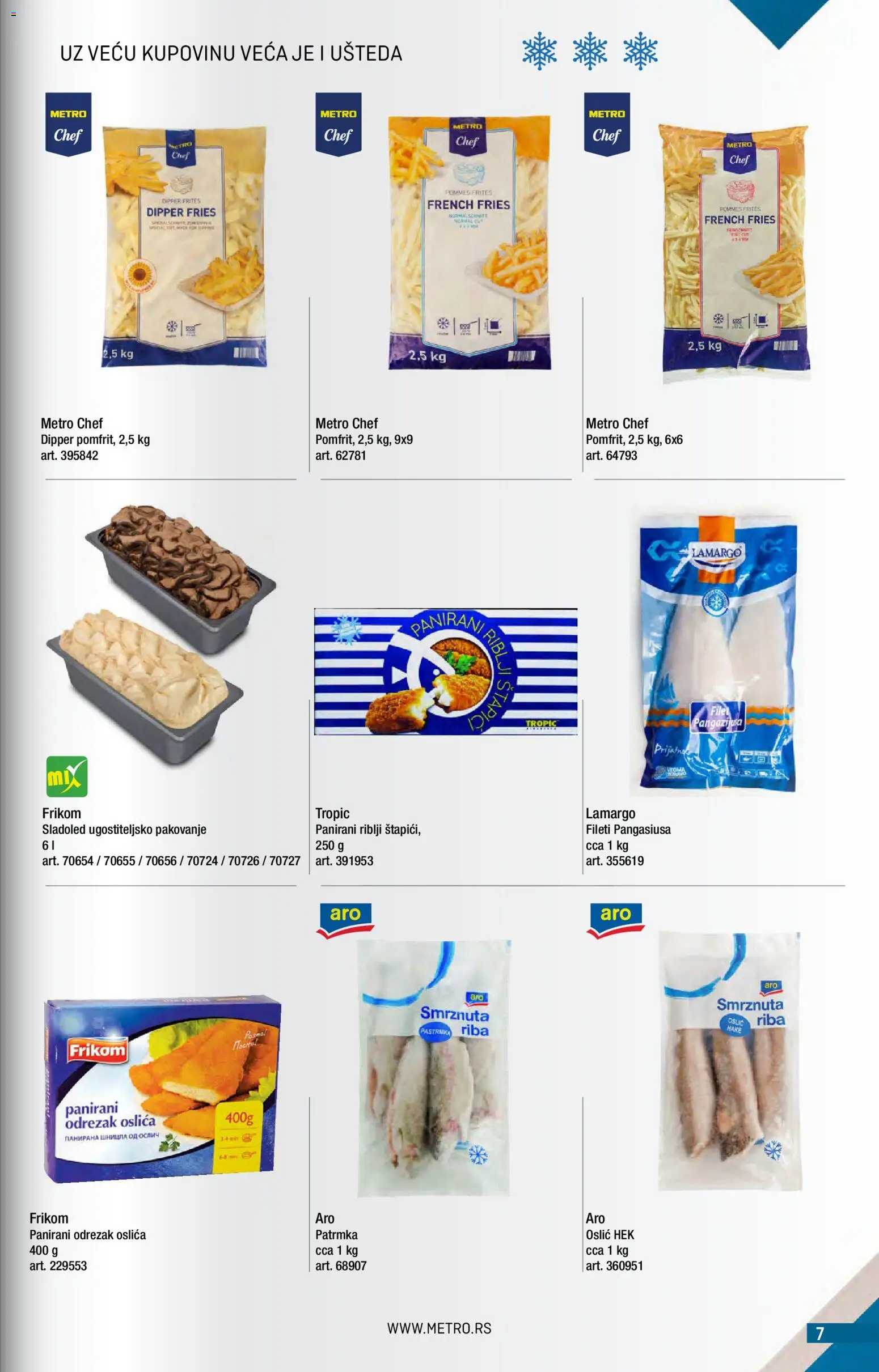 Metro katalog - važi od 01.05.2026 | Strana: 7 | Proizvode: Pastrmka, Sladoled, Pakovanje, Riba
