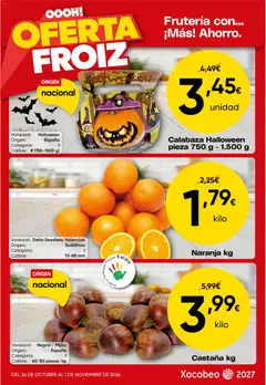 Vista previa Froiz Oferta semanal válido desde el 26/10/2026