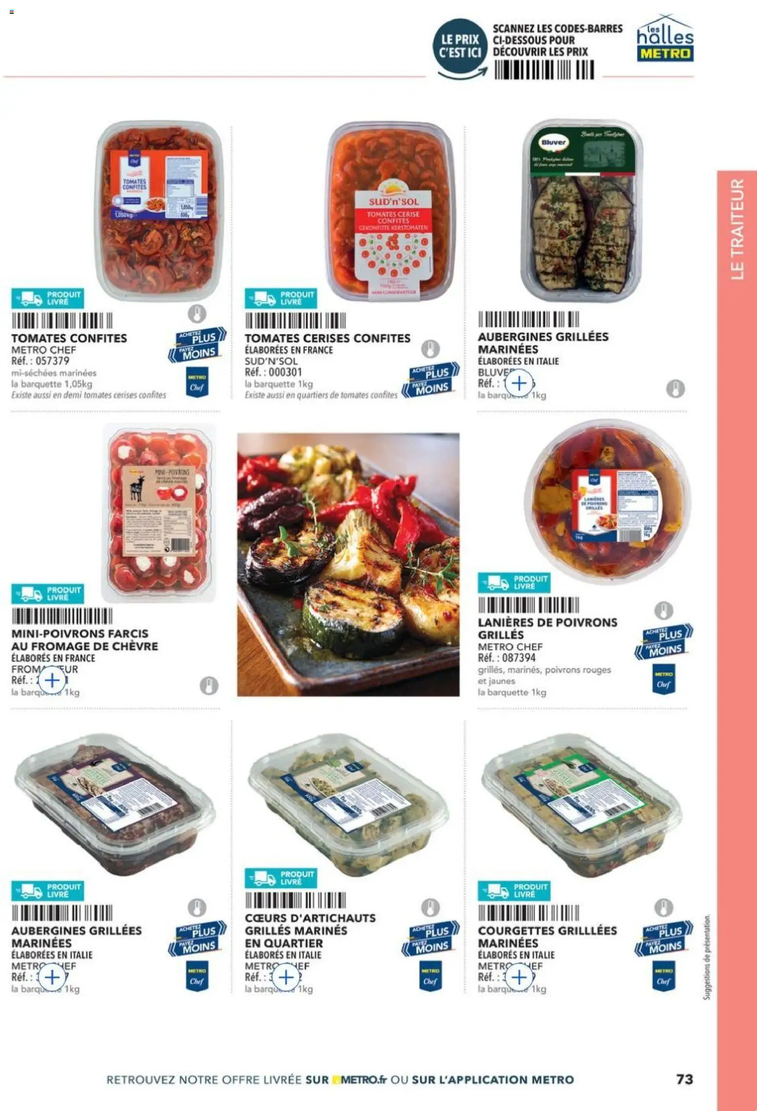 {H1} | Page: 73 | Produits: Cerises, Fromage, Tomates, Livre
