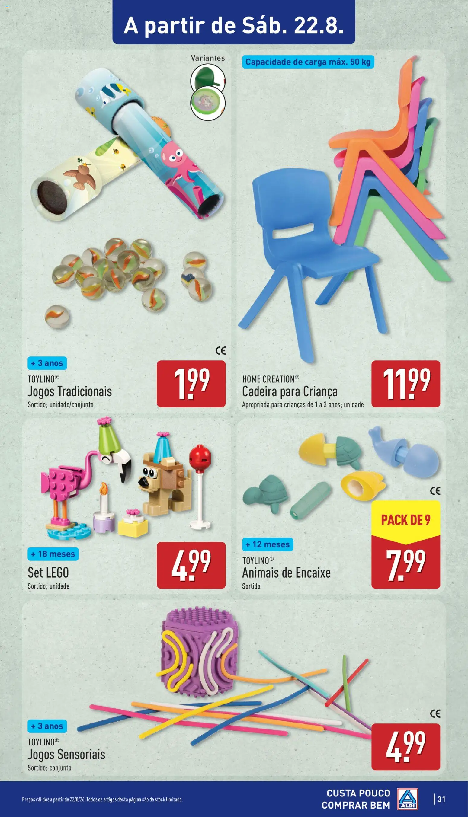 Aldi folheto │ válido de 17/08/2026 | Página: 31 | Produtos: Jogos, Cadeira, LEGO