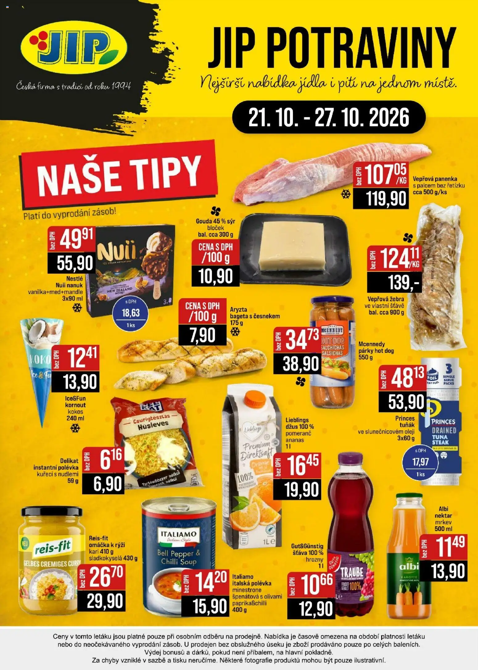 Jip leták - Cash & Carry od 21.10.2026 | Strana: 20 | Produkty: Sýr, Džus, Chilli, Vepřová žebra