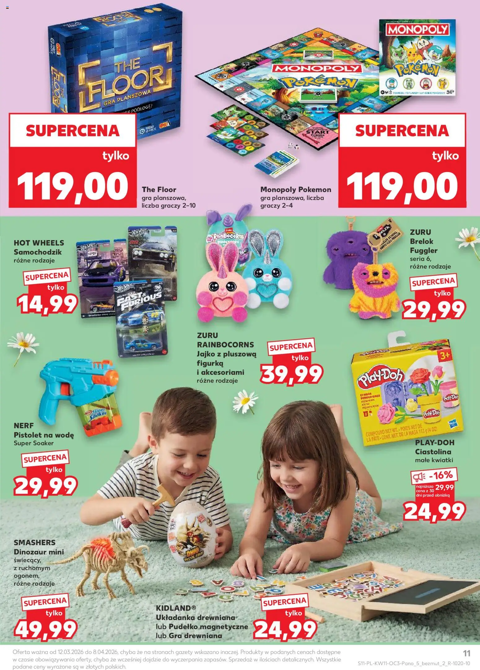 Kaufland Polsko leták - Dom gotowy na Wielkanoc od 12.03.2026 | Strana: 11 | Produkty: Nerf, Rainbocorns, Hot Wheels