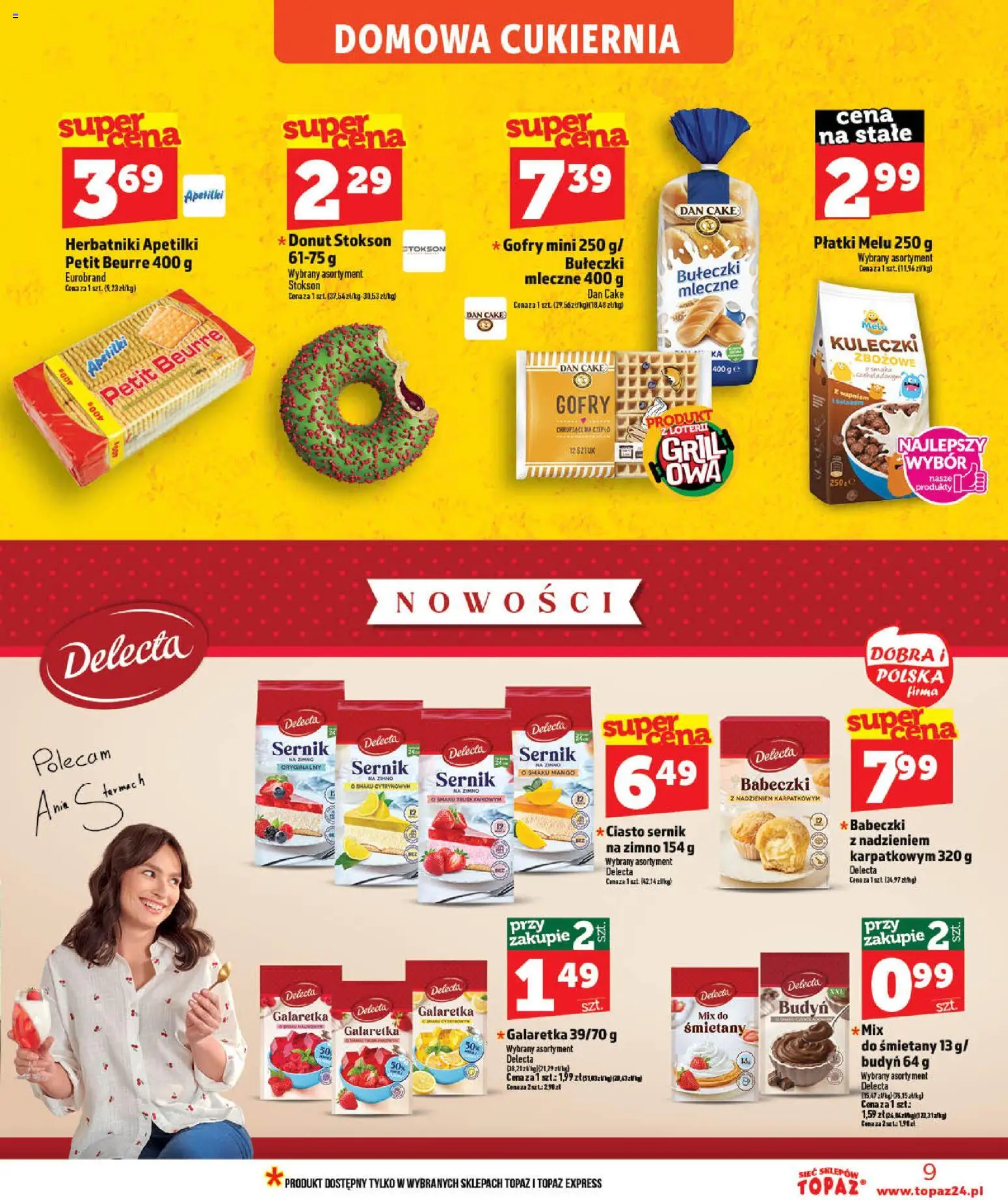 Topaz gazetka - MAZ od 28.05.2026 | Strona: 9 | Produkty: Mango, Galaretka, Grill, Babeczki