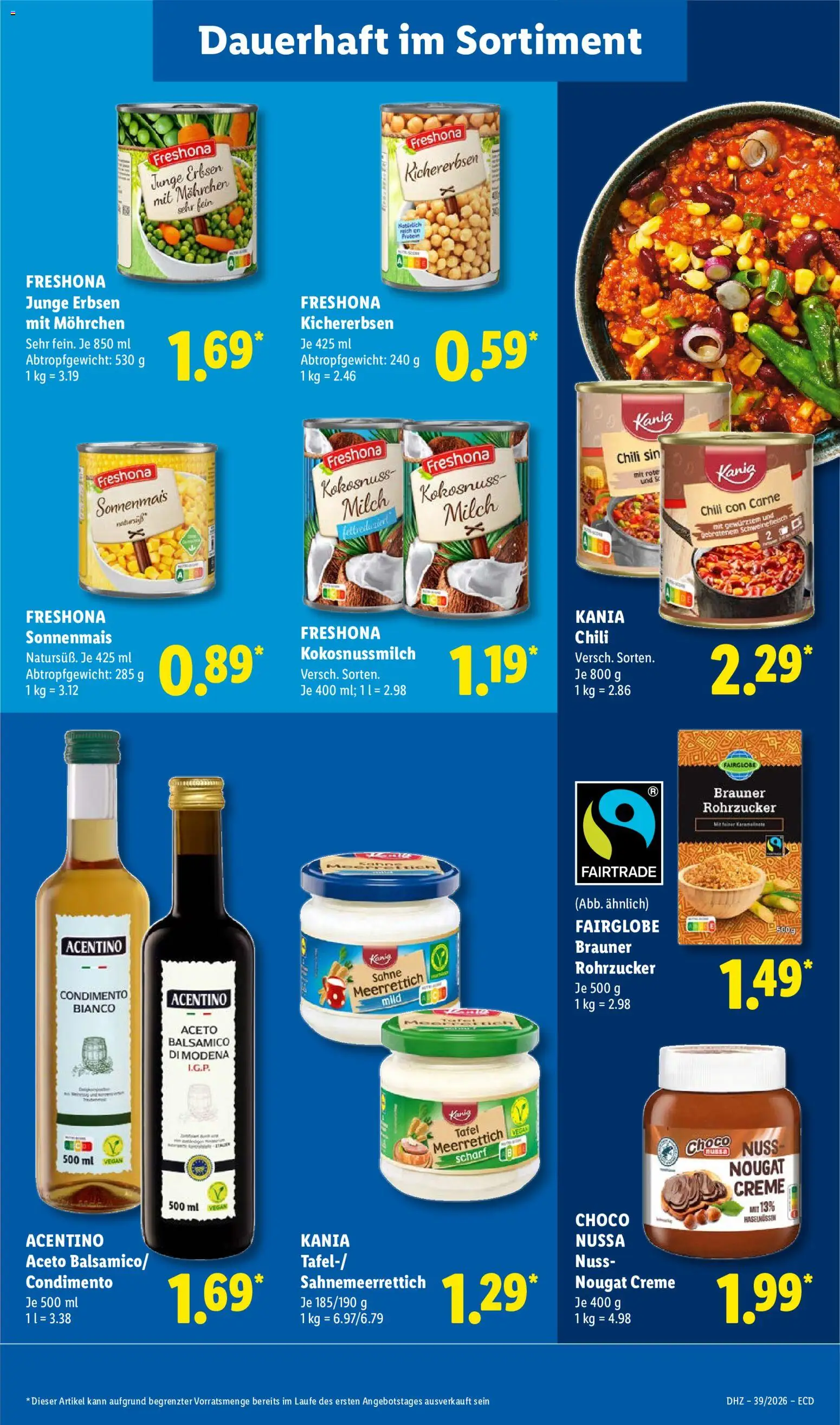 Lidl Německo leták od 21.09.2026 | Strana: 19 | Produkty: Vegan, Balsamico, Protein
