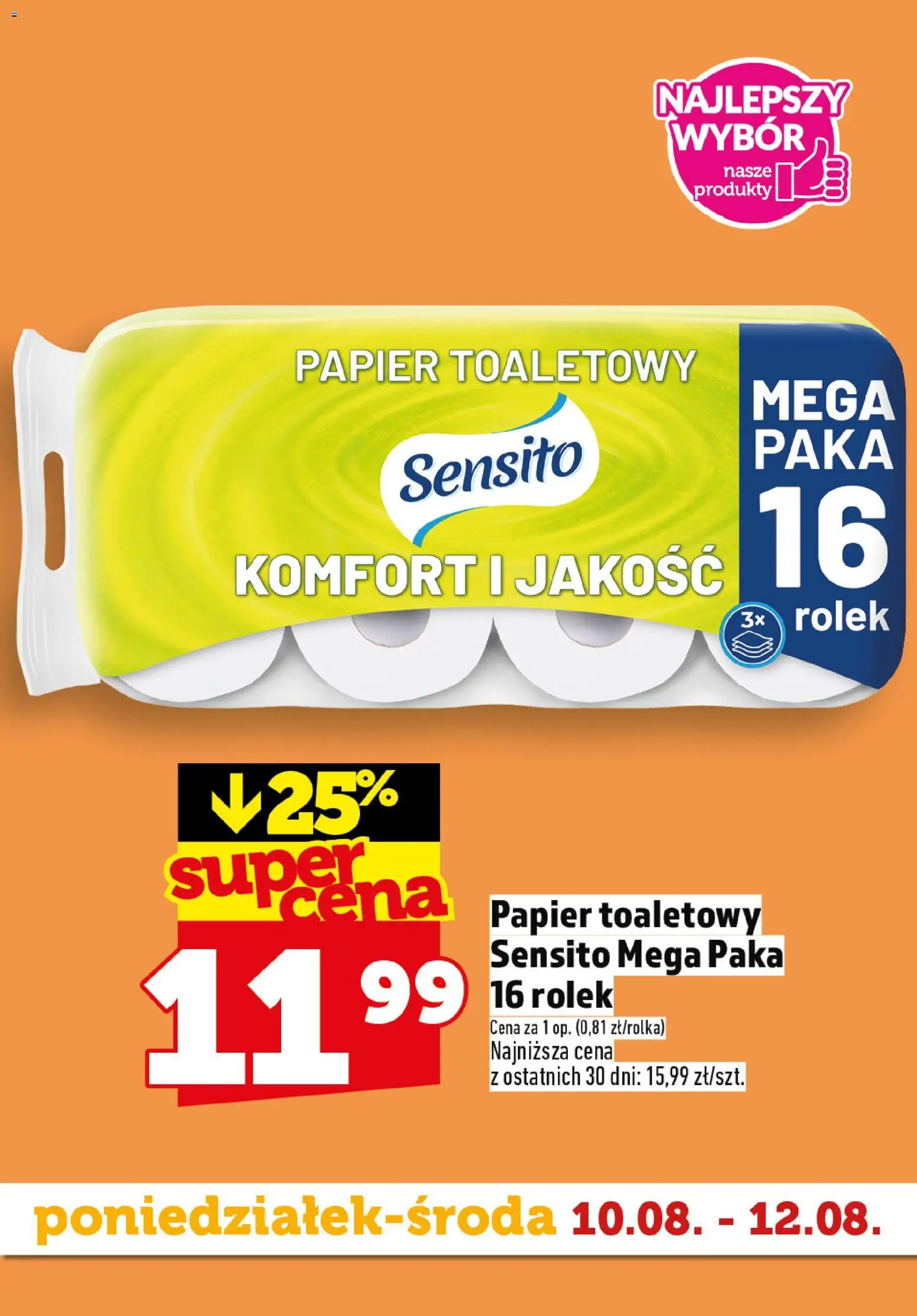 Topaz gazetka - Superstart tygodnia od 10.08.2026 | Strona: 7 | Produkty: Papier toaletowy