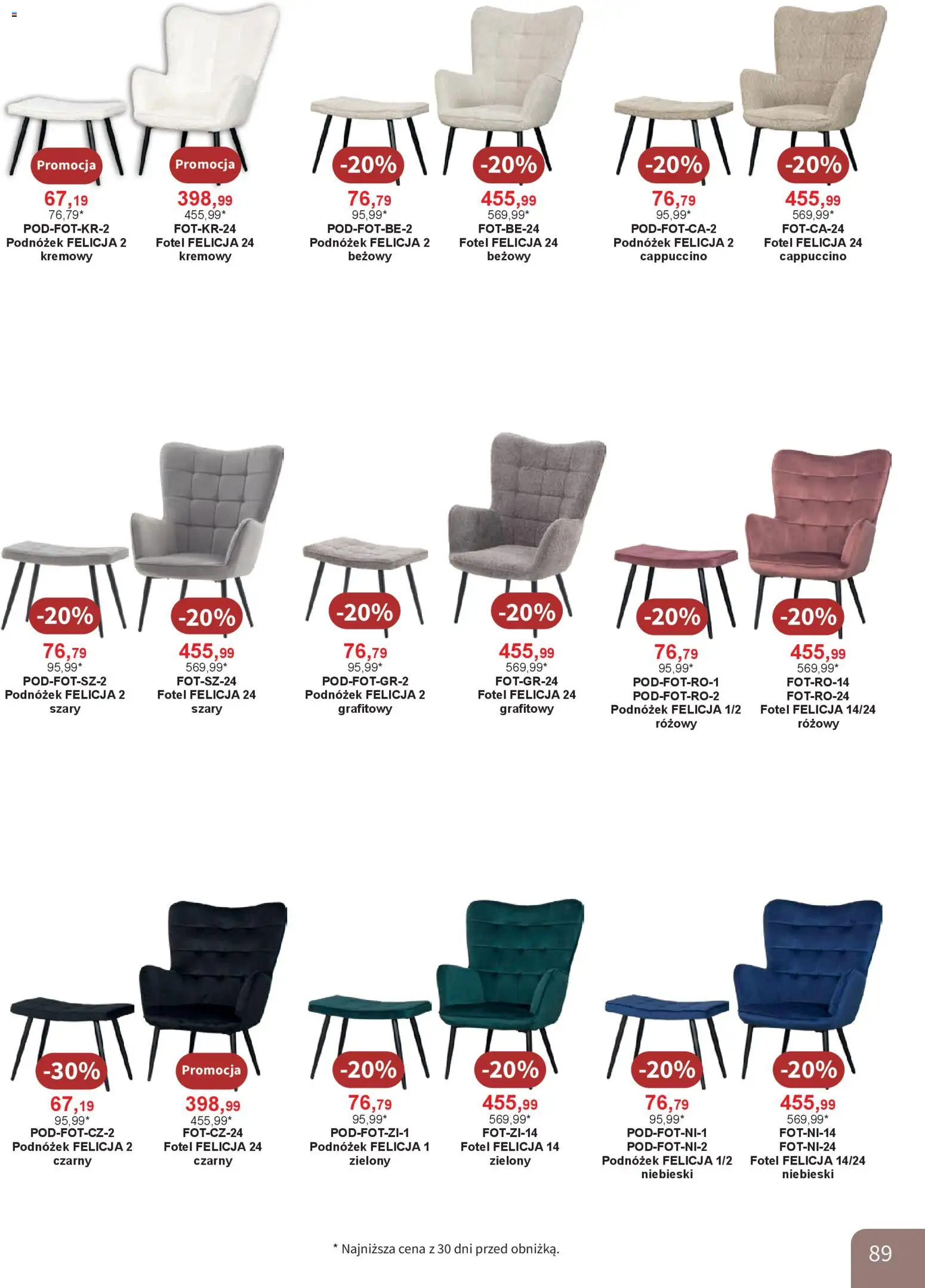 Bodzio Katalog od 01.04.2026 | Strona: 89 | Produkty: Cappuccino, Fotel