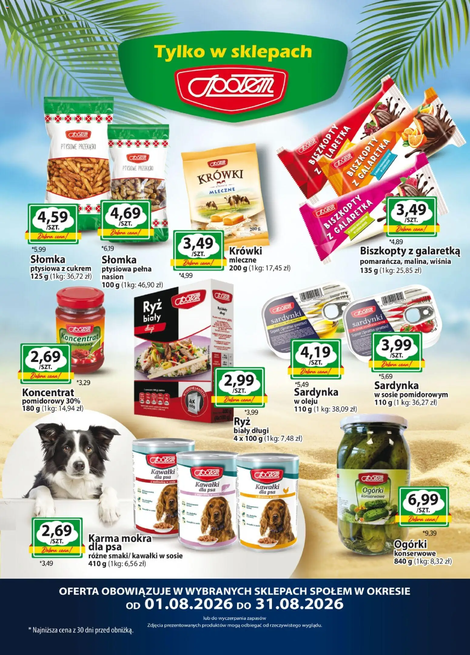 Społem gazetka - Własna Marka od 01.08.2026 | Strona: 1 | Produkty: Galaretka, Przekąski, Wołowina, Ogórki