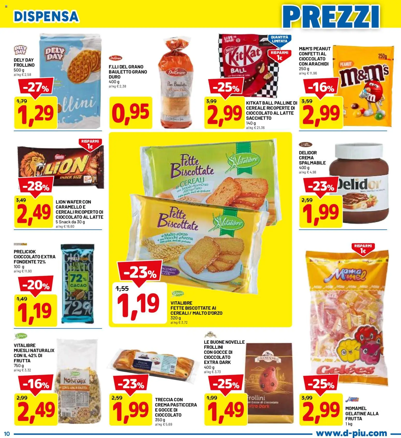 Volantino D Più del 30.04.2026 | Pagina: 10 | Prodotti: Cioccolato, Latte, Cacao, Fette biscottate