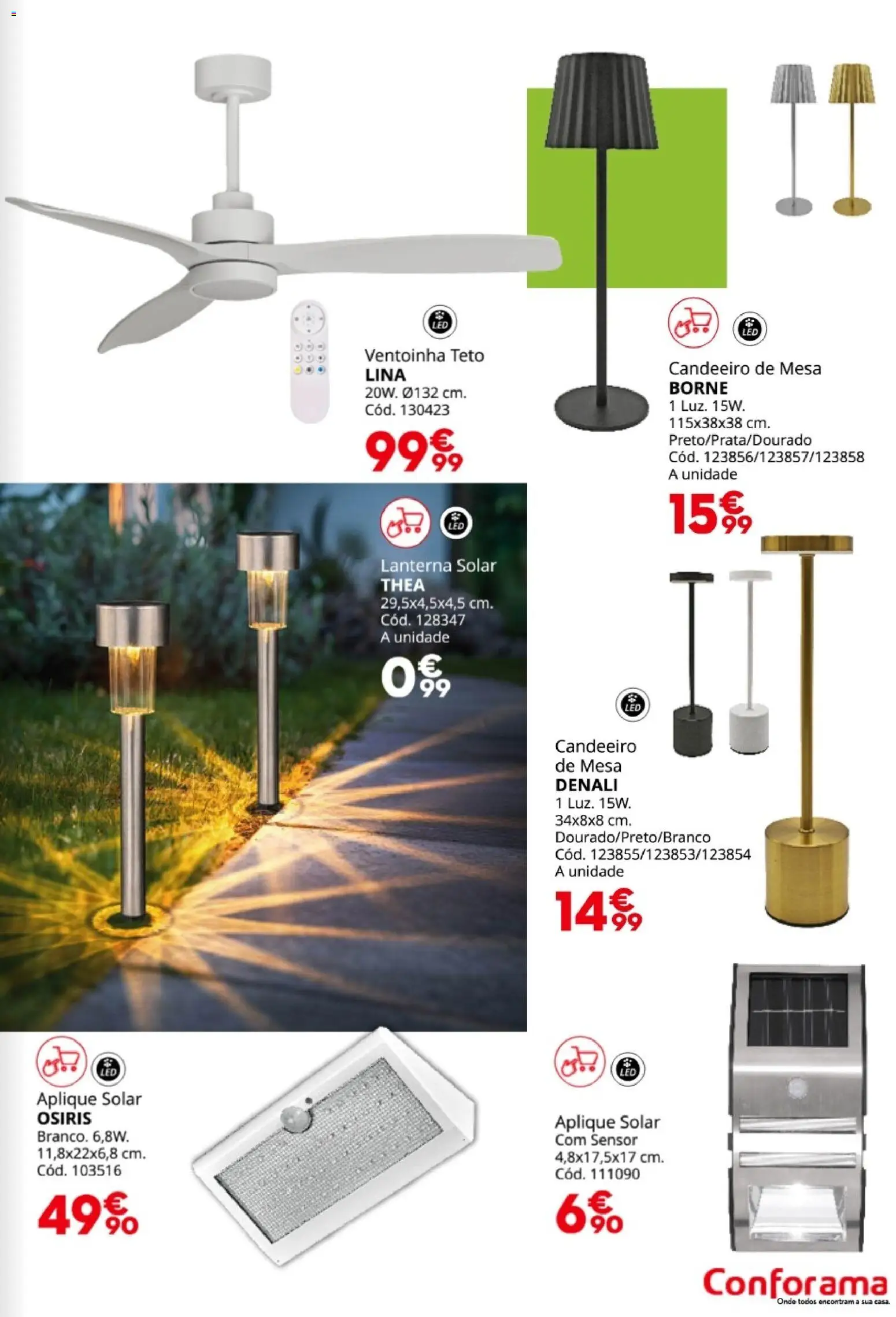 Conforama Jardim │ válido de 19.03.2026 | Página: 41 | Produtos: Candeeiro, Mesa, Lanterna