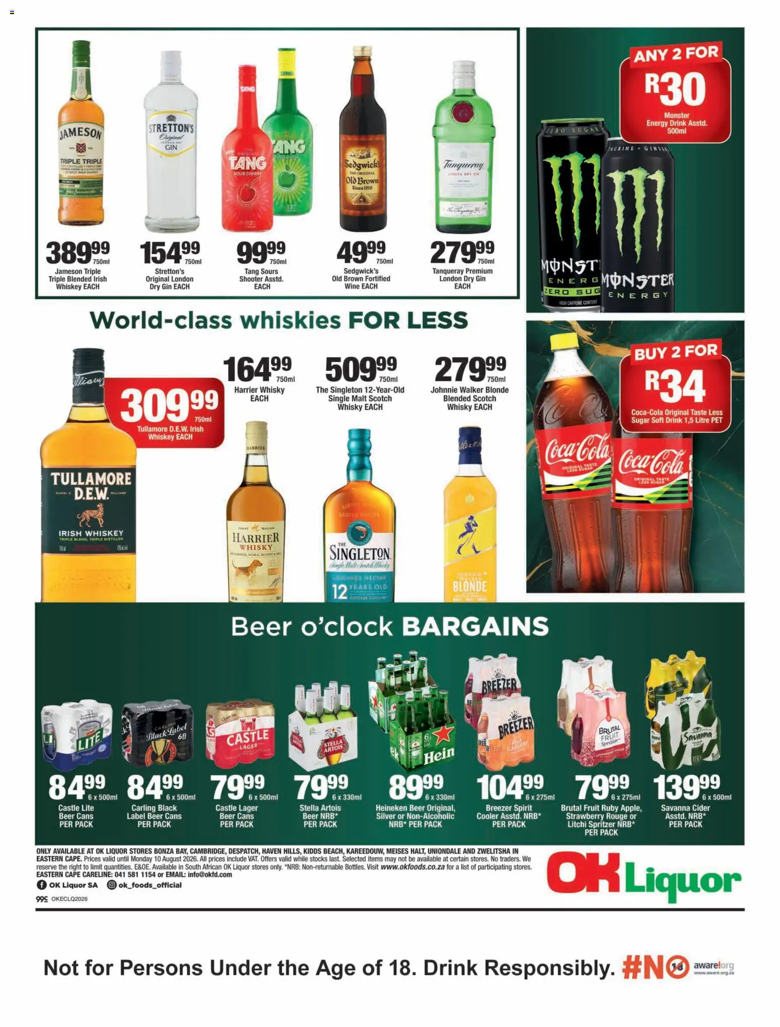New OK Foods catalogue – valid from 24/07/2026 | Page: 2 | Products: Cider, Beer, Gin, Sugar