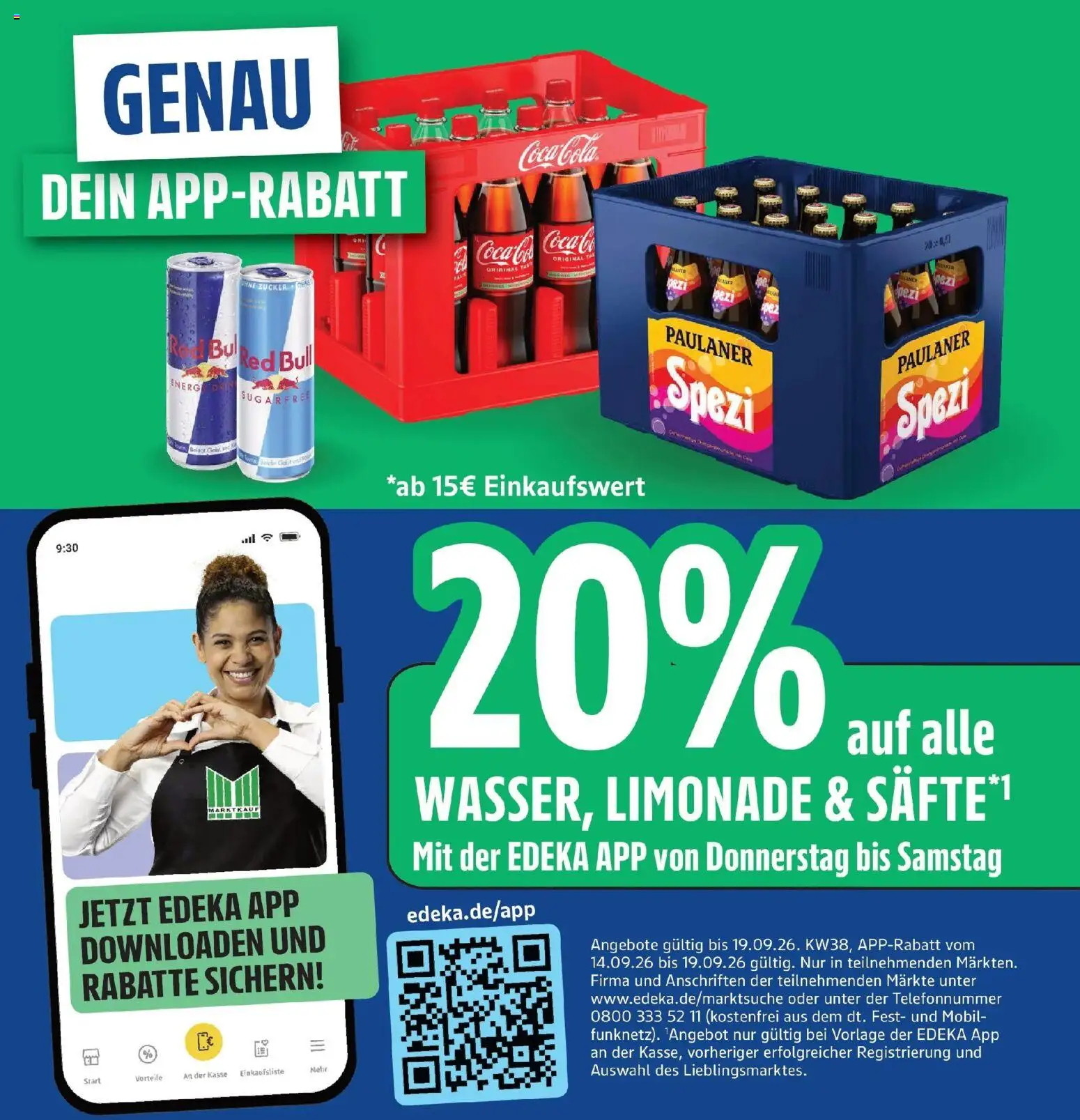 Marktkauf Prospekt Heidenheim (ab 14.09.2026) » Angebote online | Seite: 44 | Produkte: Red bull, Limonade, Zucker, Paulaner