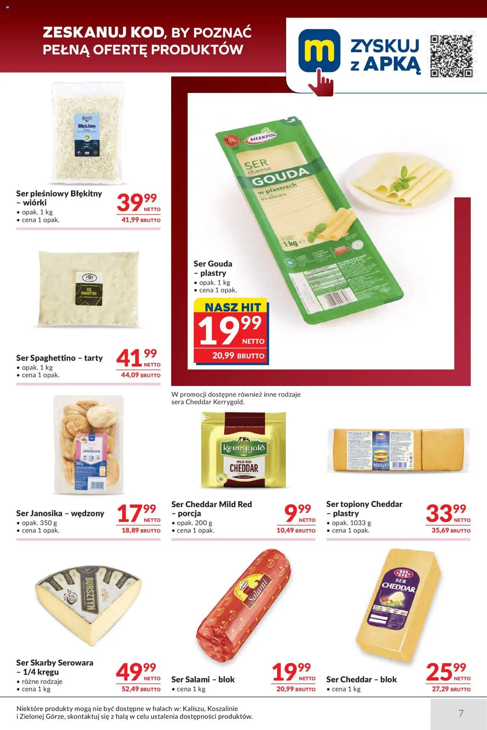 Makro gazetka - Oferta dla Gastronomii od 27.10.2026 | Strona: 7 | Produkty: Ser topiony, Ser pleśniowy, Cheddar, Ser gouda